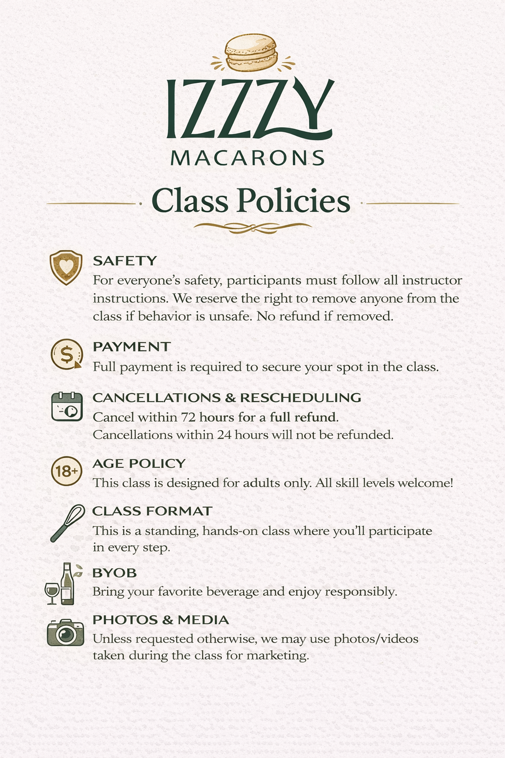 Macaron Class Experience