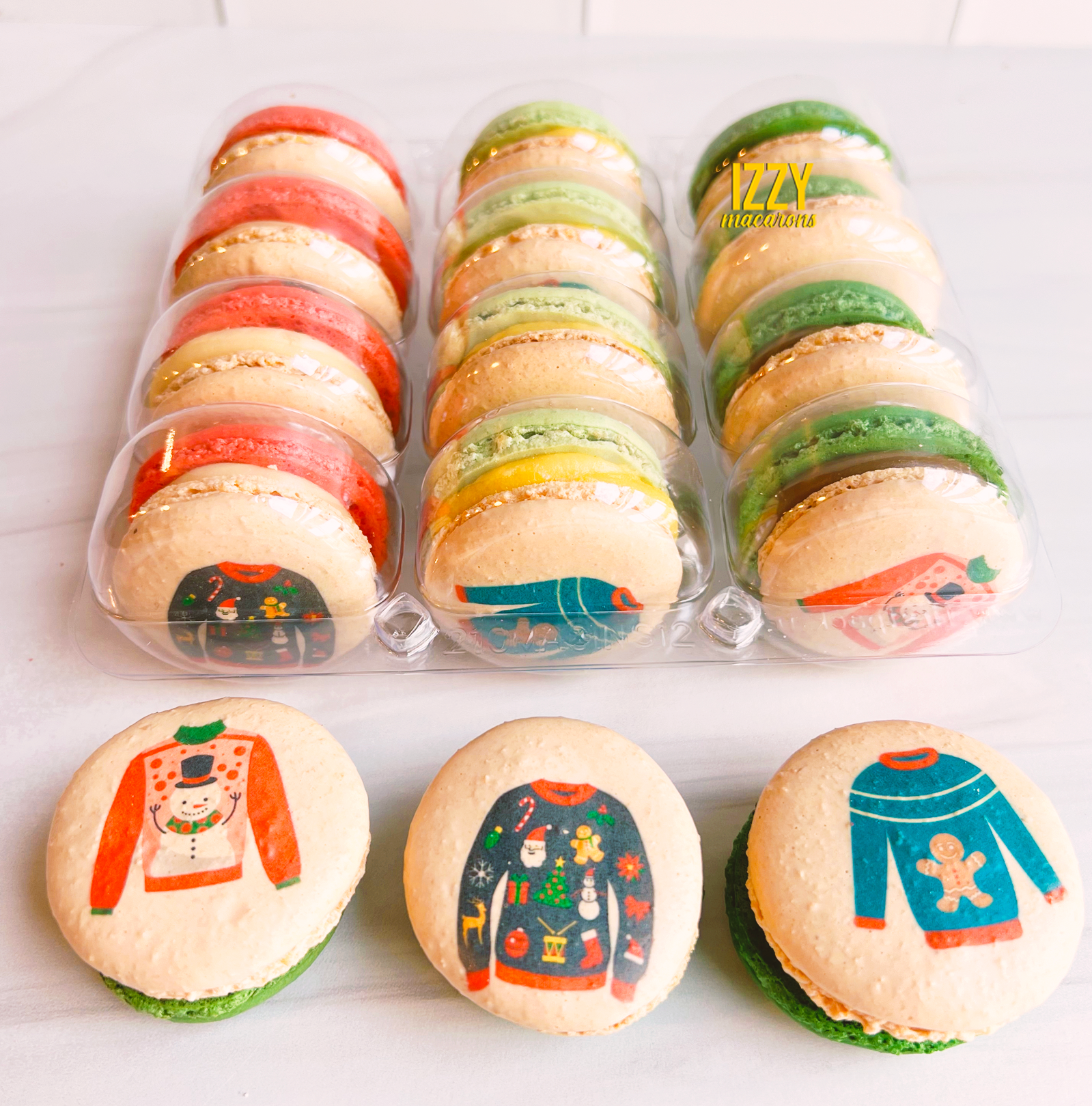 Ugly Sweater Christmas Macarons