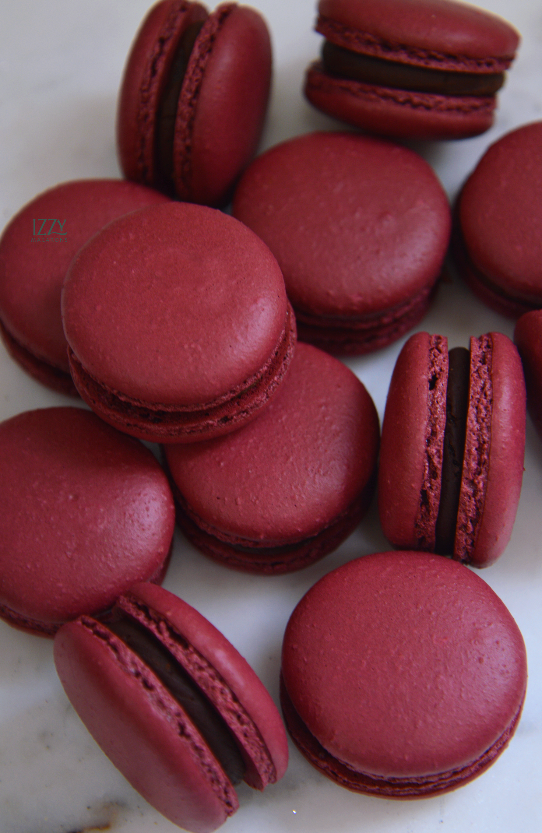 Burgundy Macarons