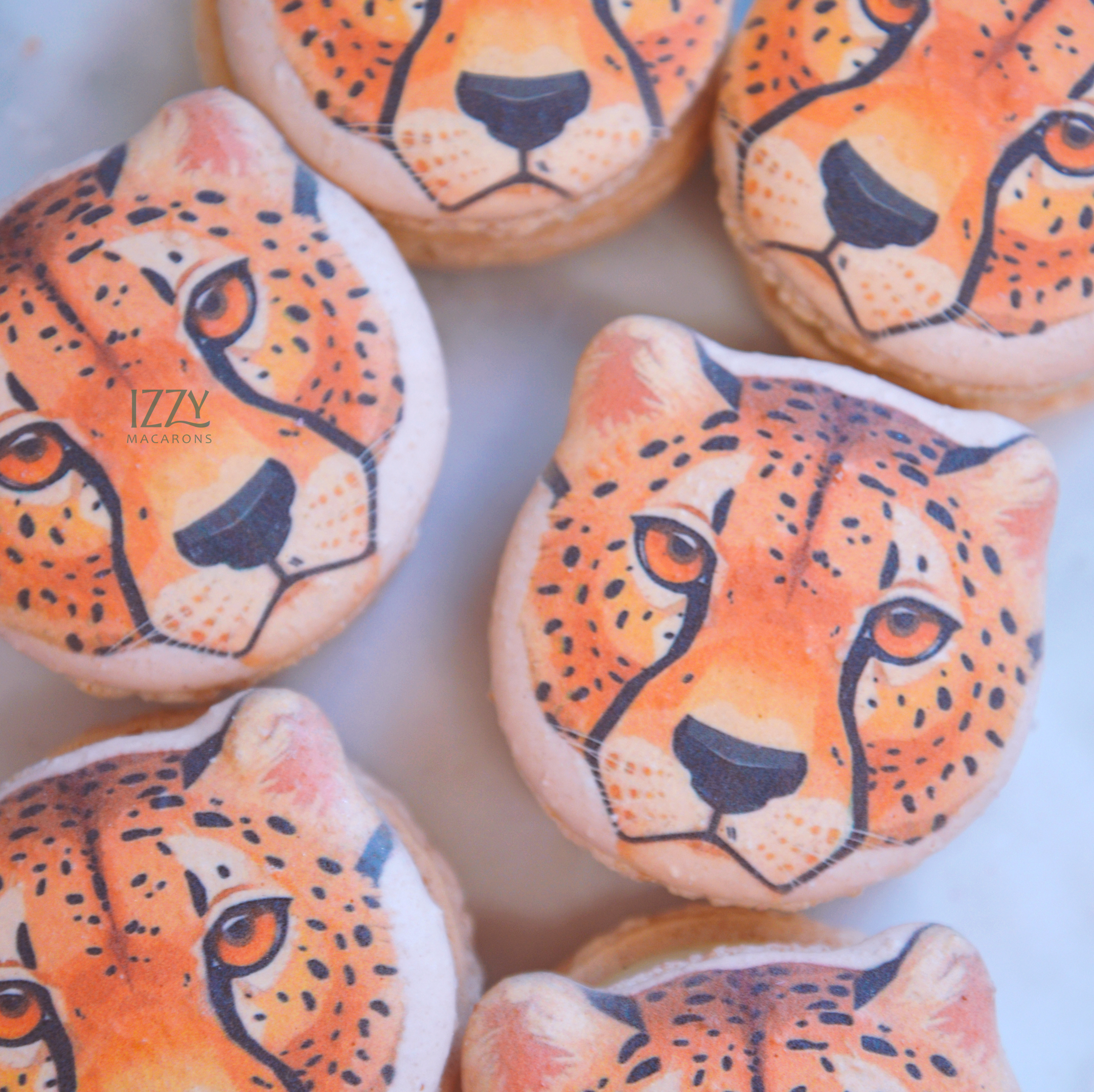 Cheetah Macarons