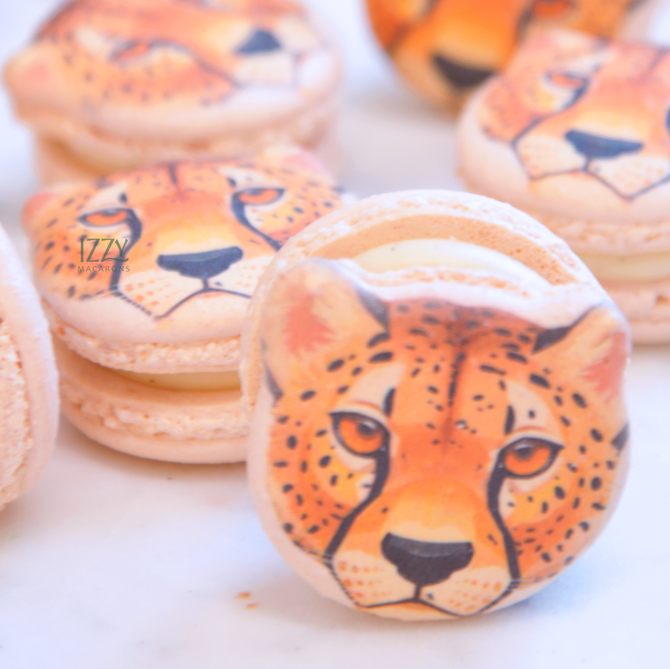 Cheetah Macarons