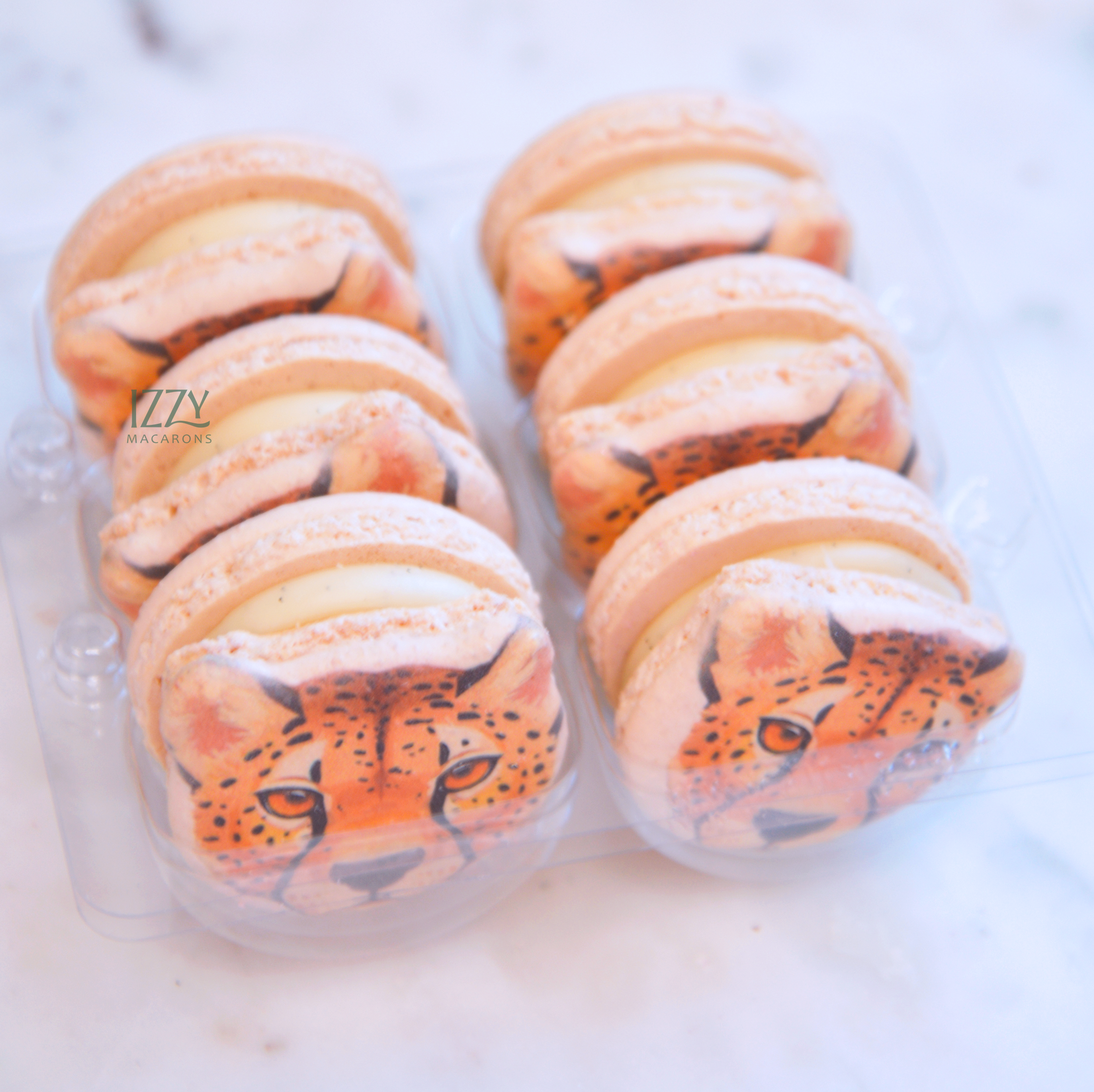 Cheetah Macarons