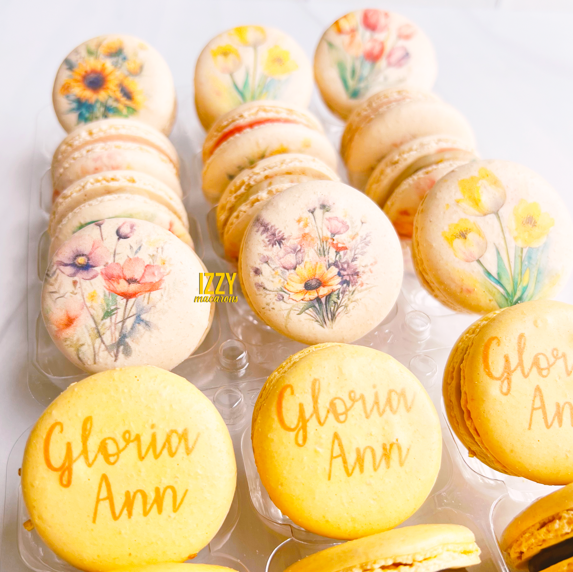 Prints/ Name/ Monogram/ Logo Macarons - Edible Print