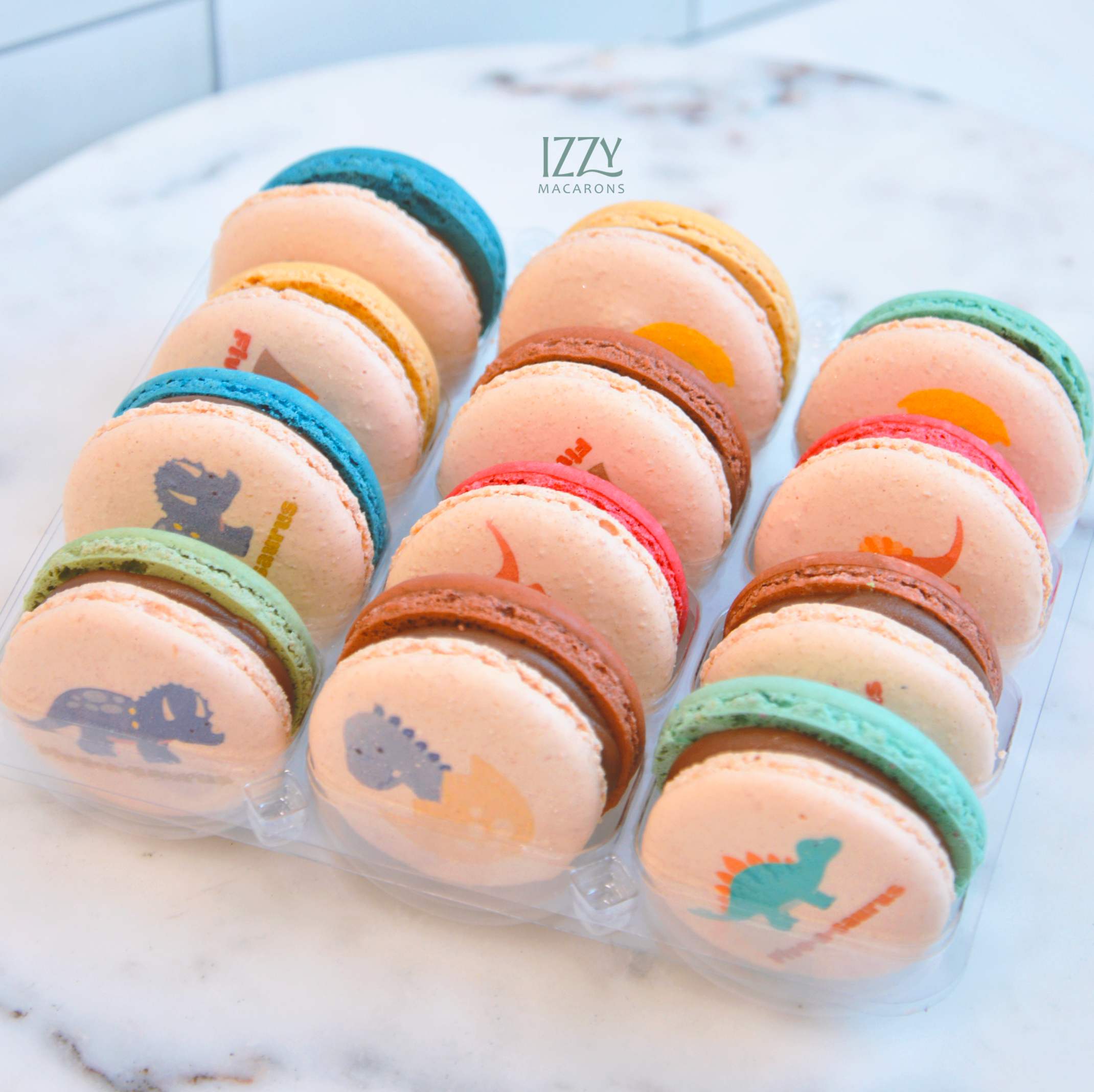 Dino Print Macarons