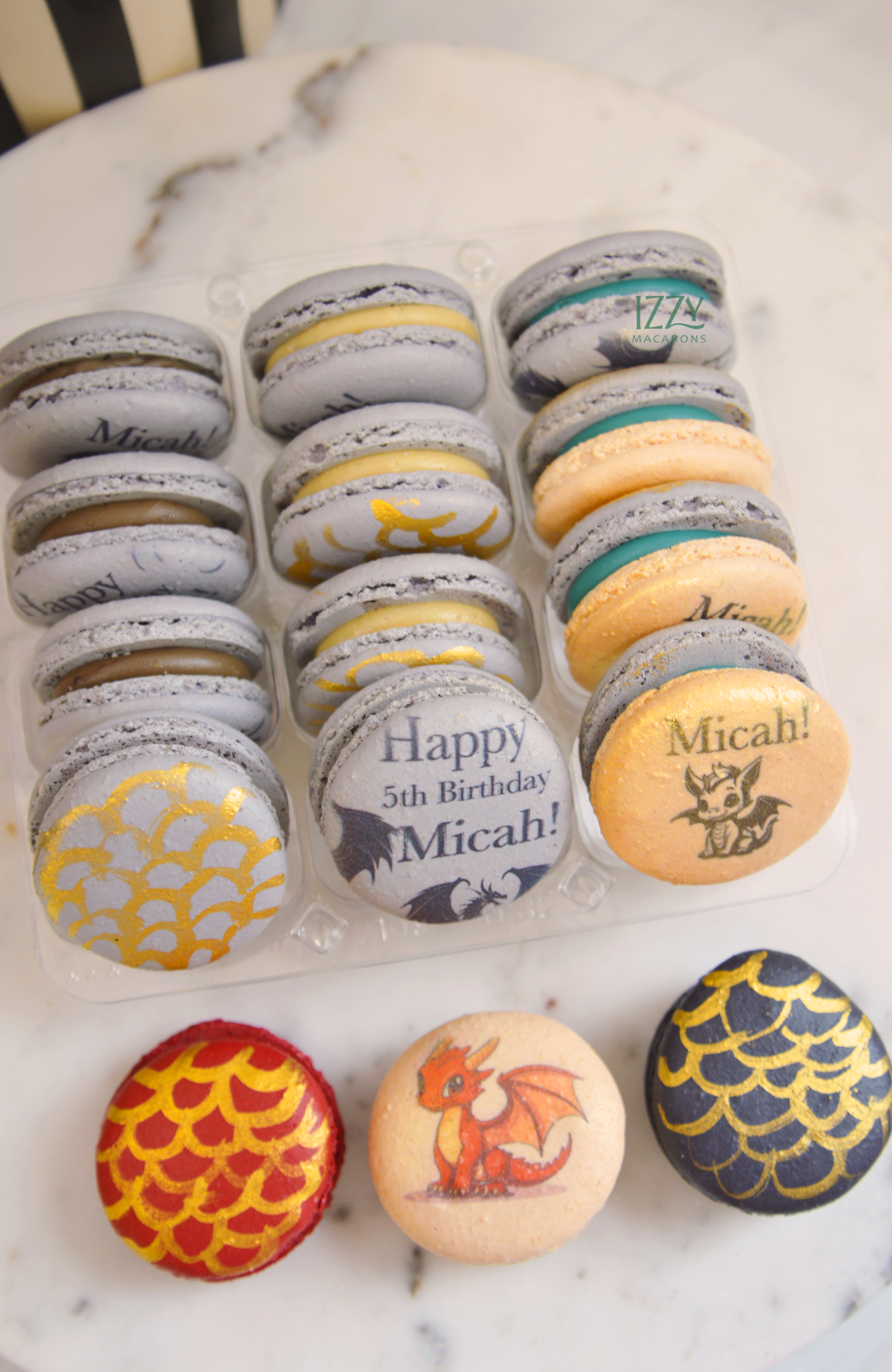 Dragon Macarons