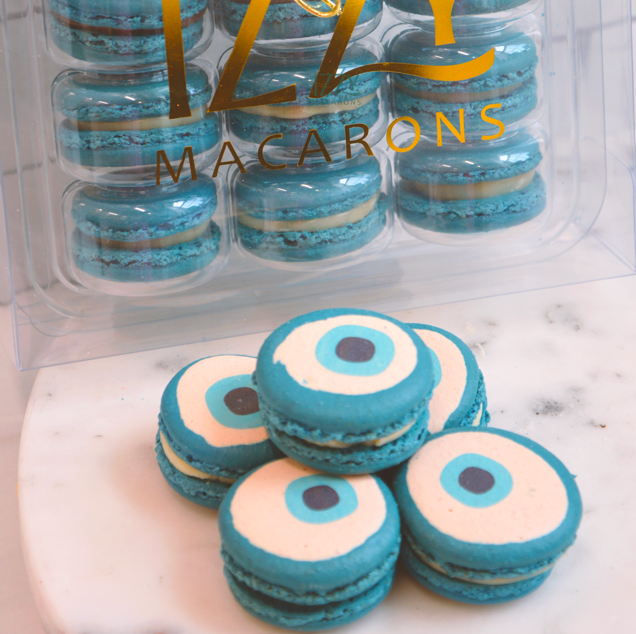 Evil Eye Macarons