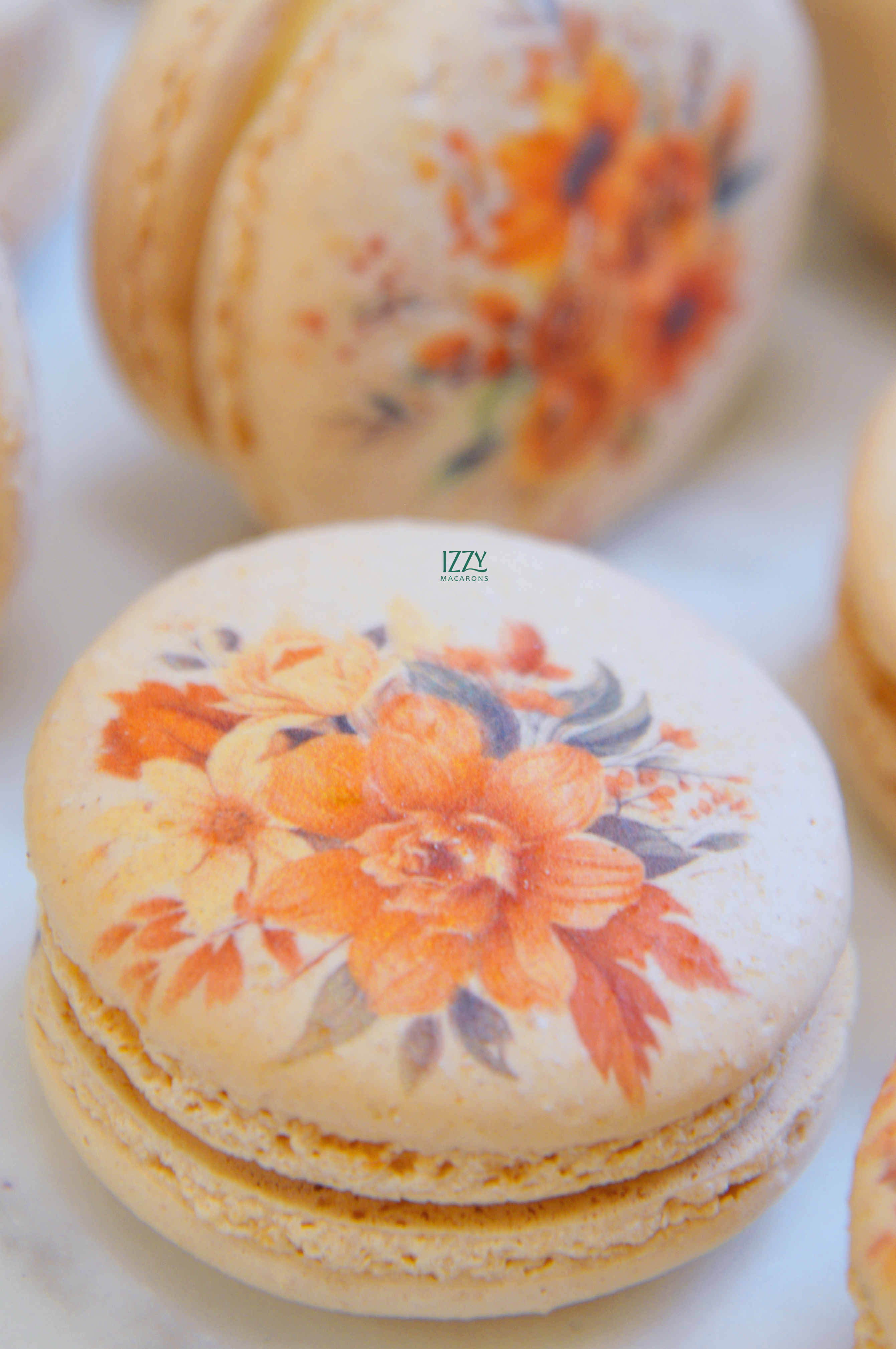 Fall/Autumn Flowers Macarons