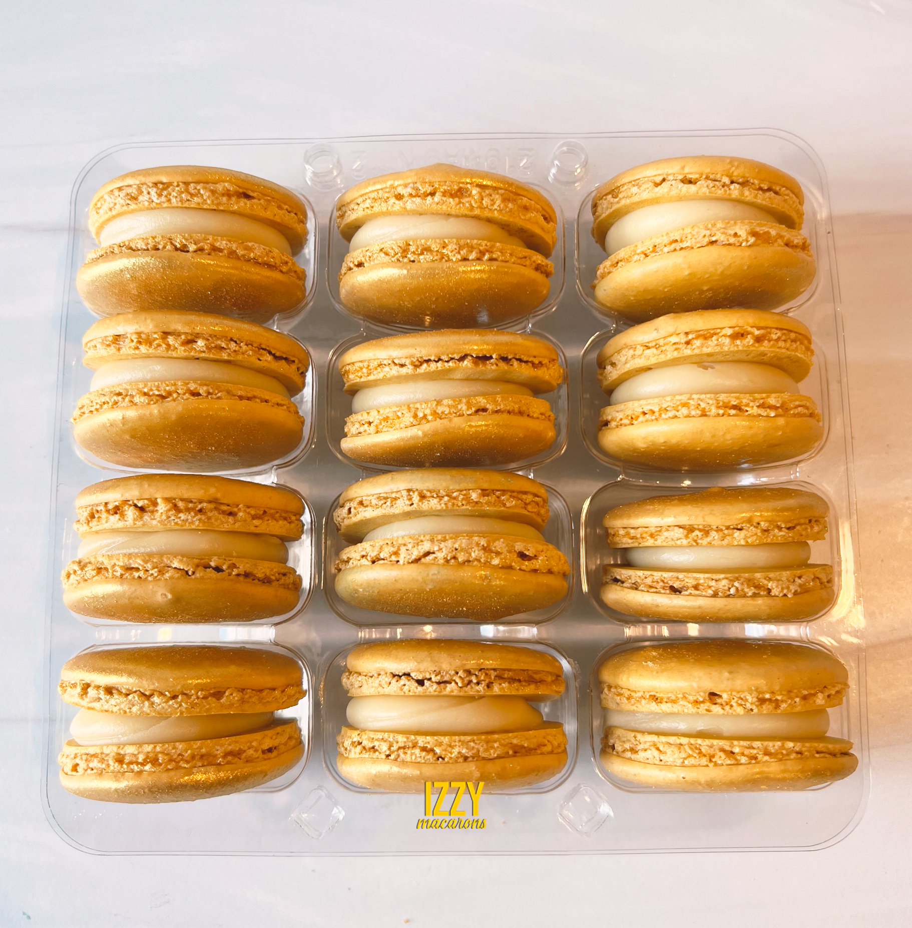 Gold Macarons - Izzy Macarons