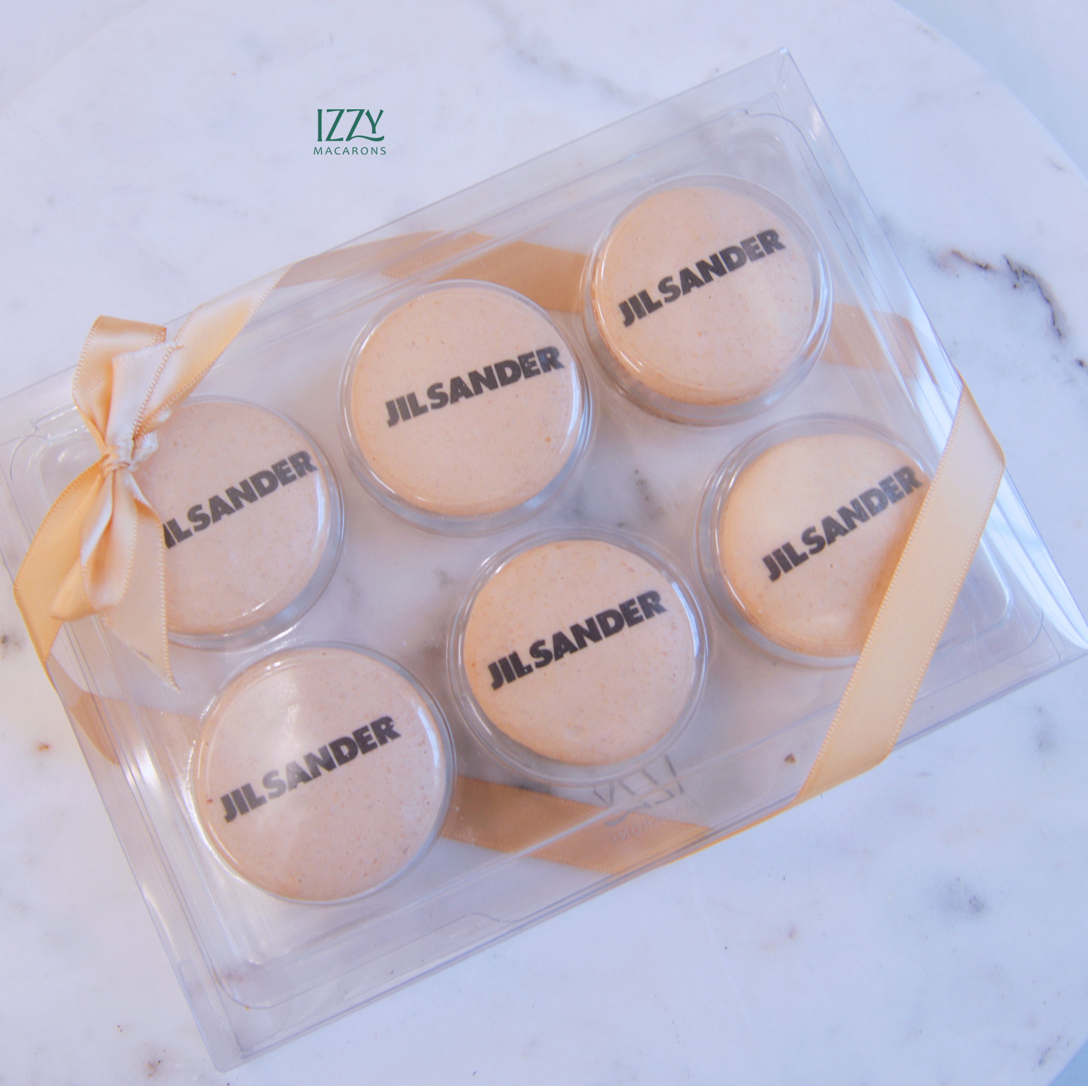 50 Packs of 2 Macarons - 100 Macarons - Jil Sander Logo + 12 Macarons - Delivery Sept 30th