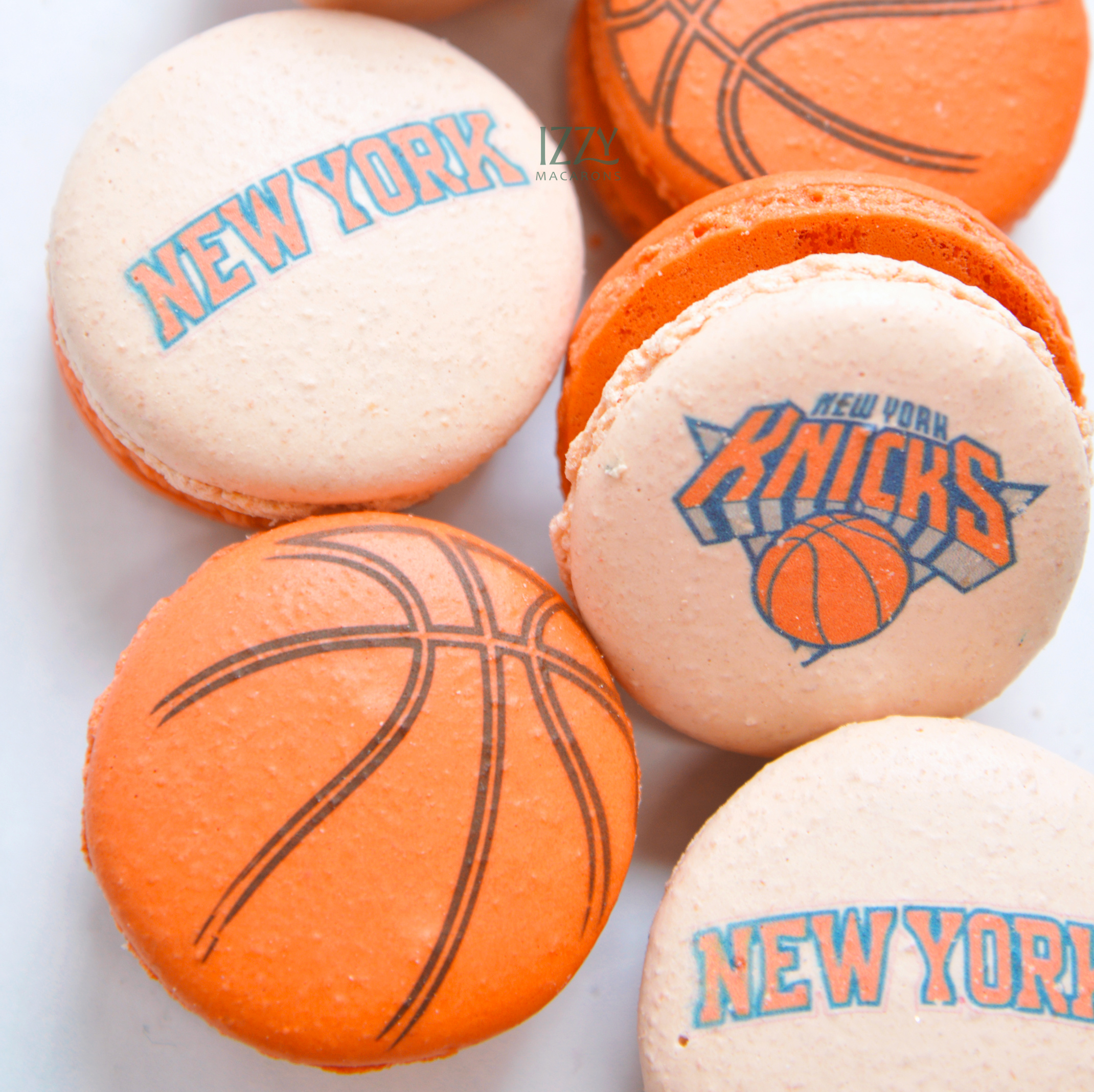 NY Basketball Team Macarons