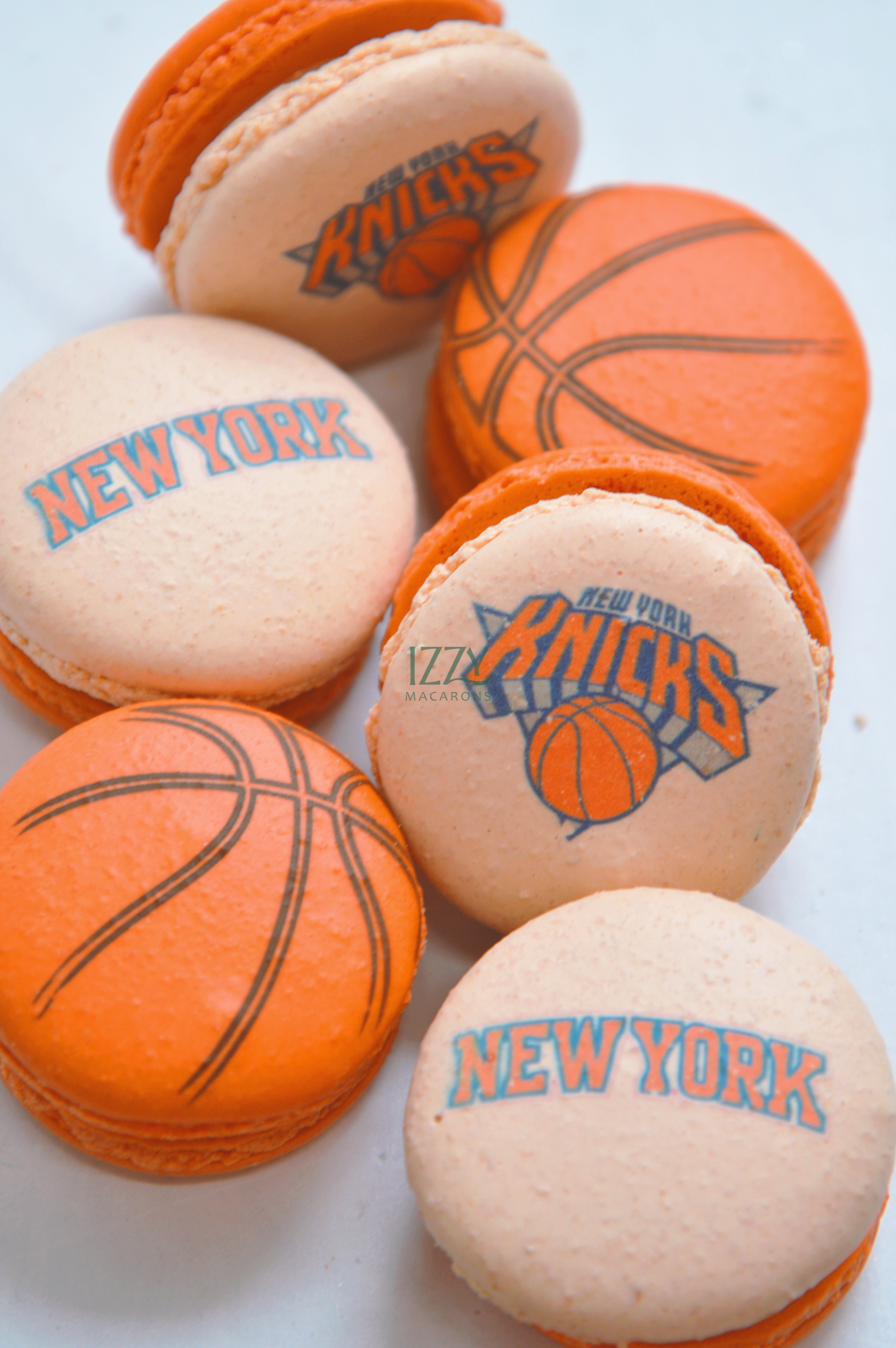 NY Basketball Team Macarons