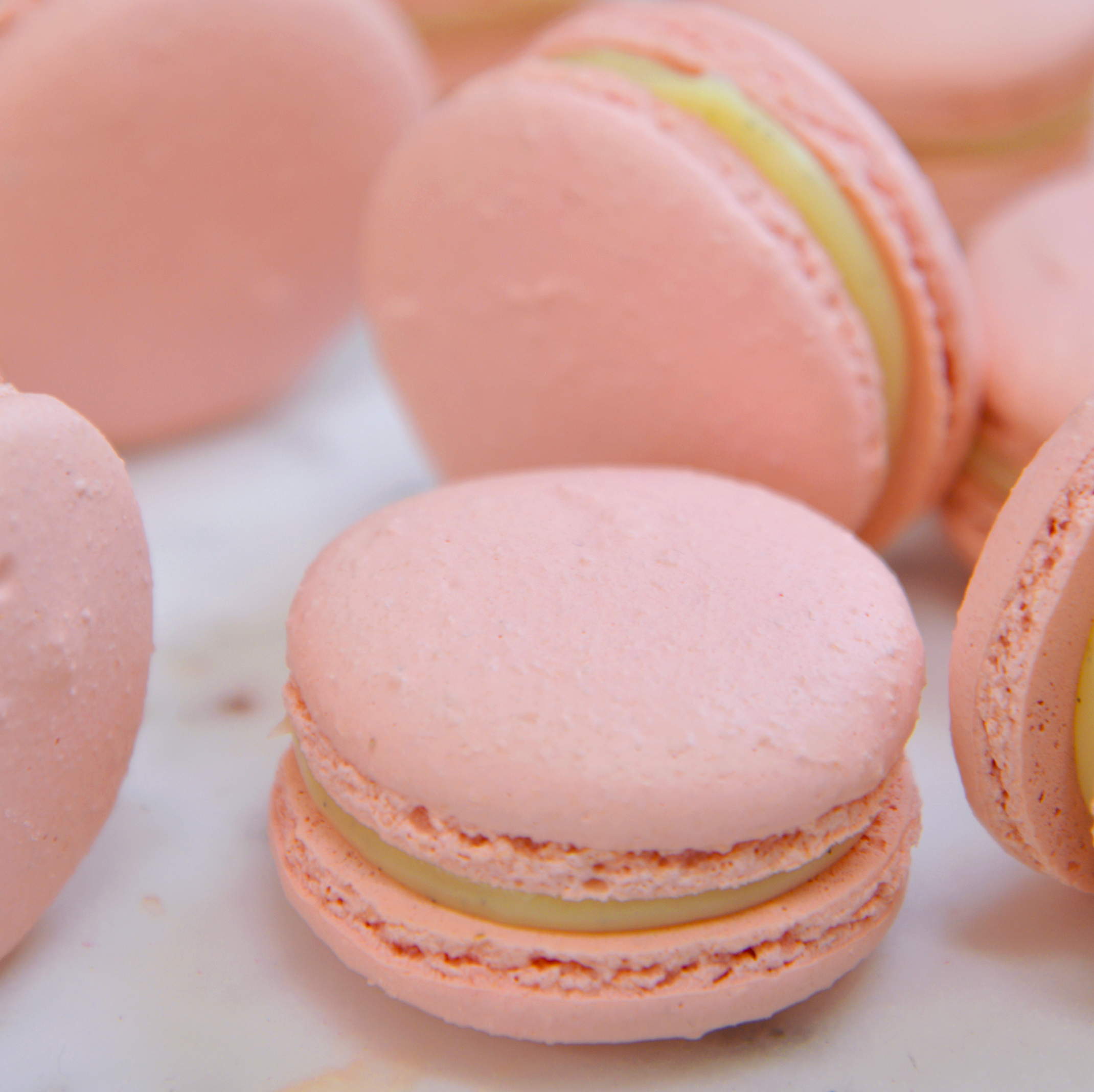 Light Pastel Pink Macarons