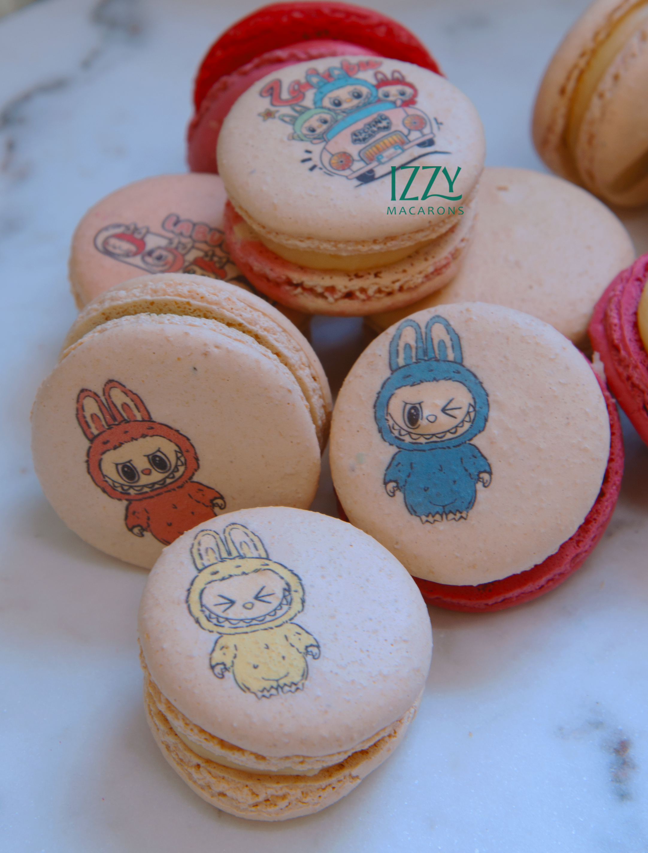 Fluffy Monster Macarons