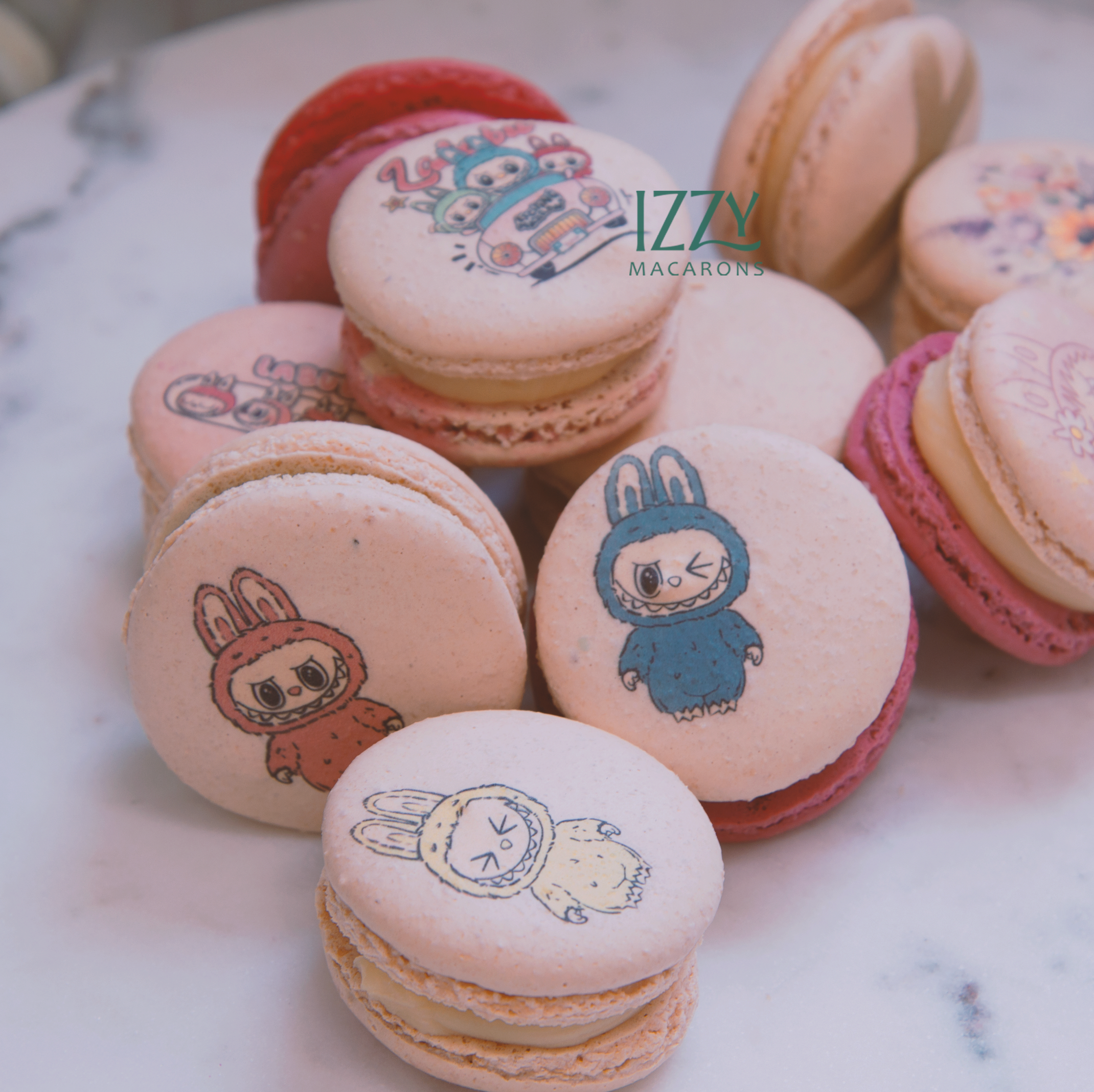 Fluffy Monster Macarons
