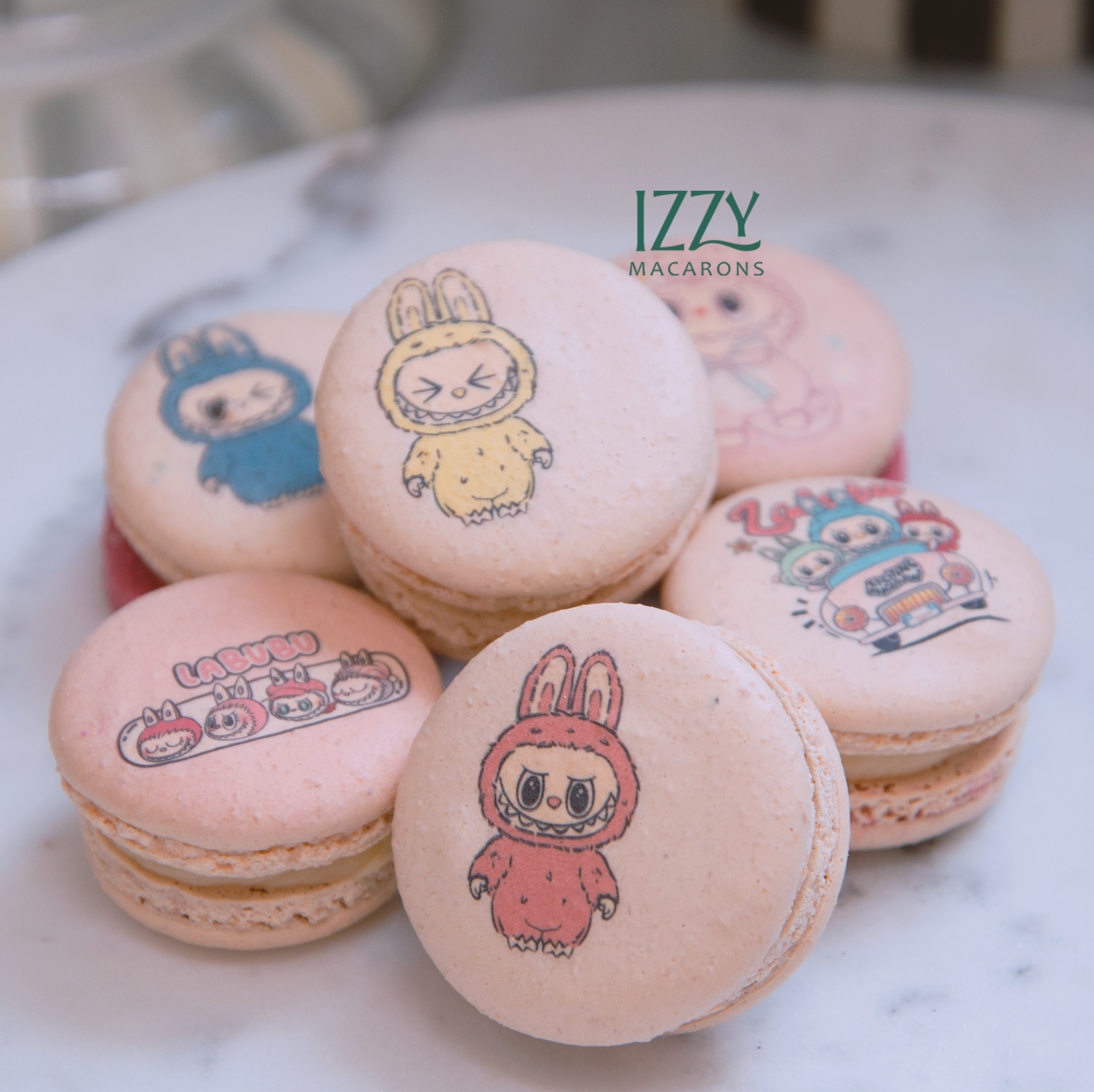 Fluffy Monster Macarons