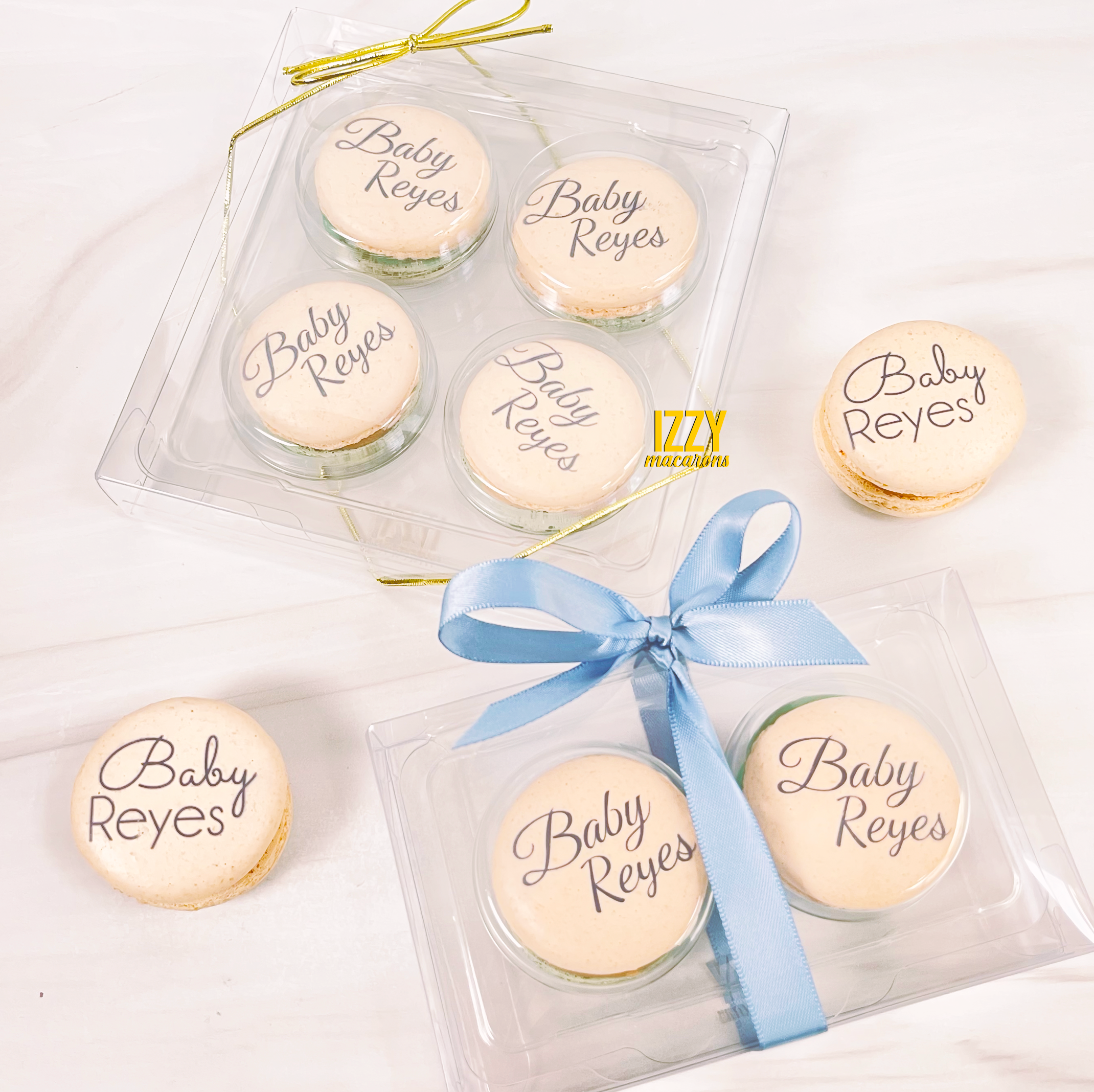 Customized Party Favor Macarons - Flat Package
