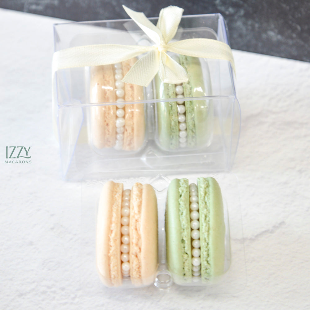 Pearl Party Favor - 2 Macarons
