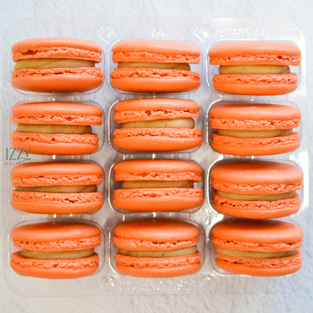 Pumpkin Spice Cheesecake - Orange Macarons
