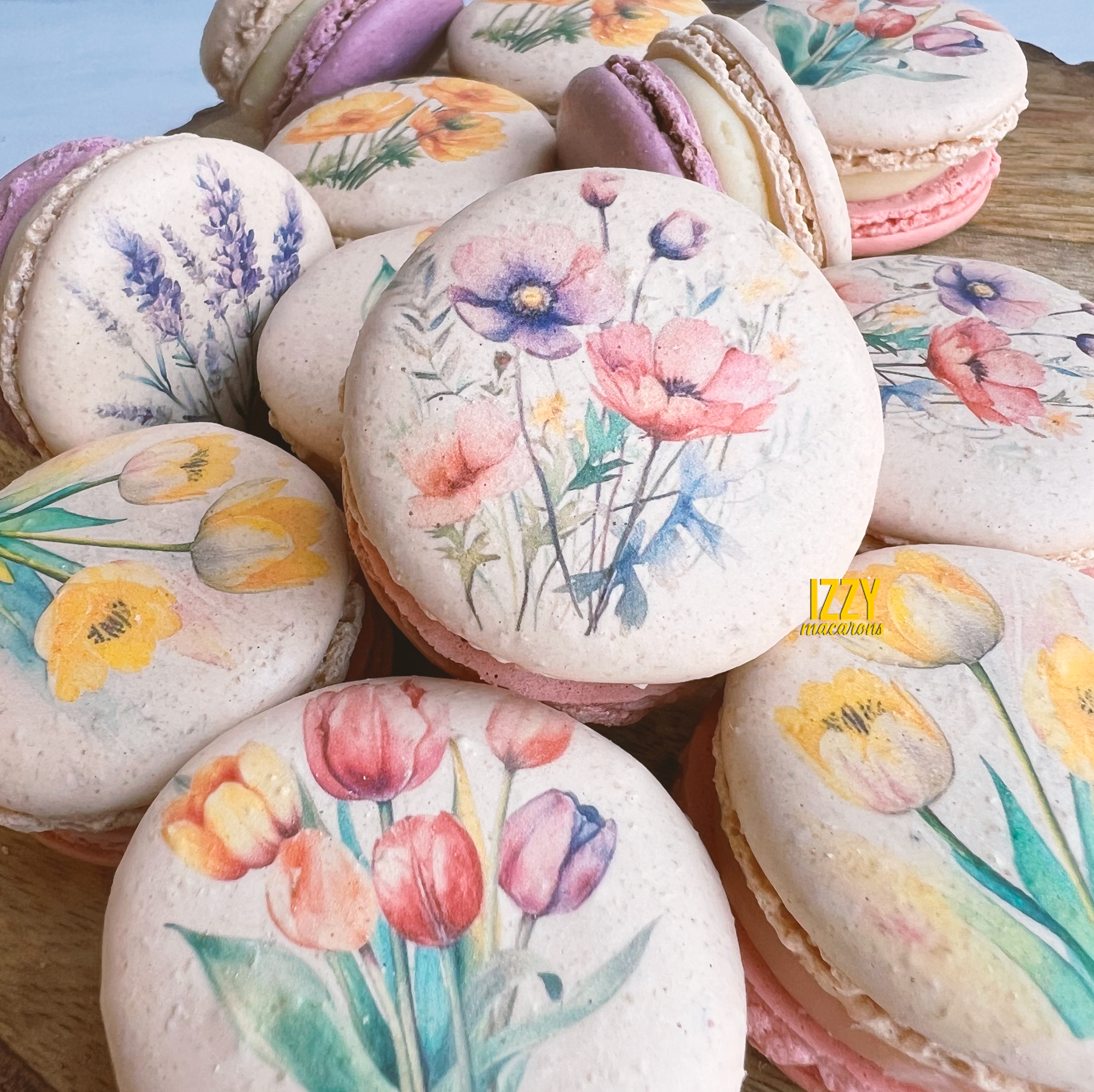 Spring Flowers Macarons