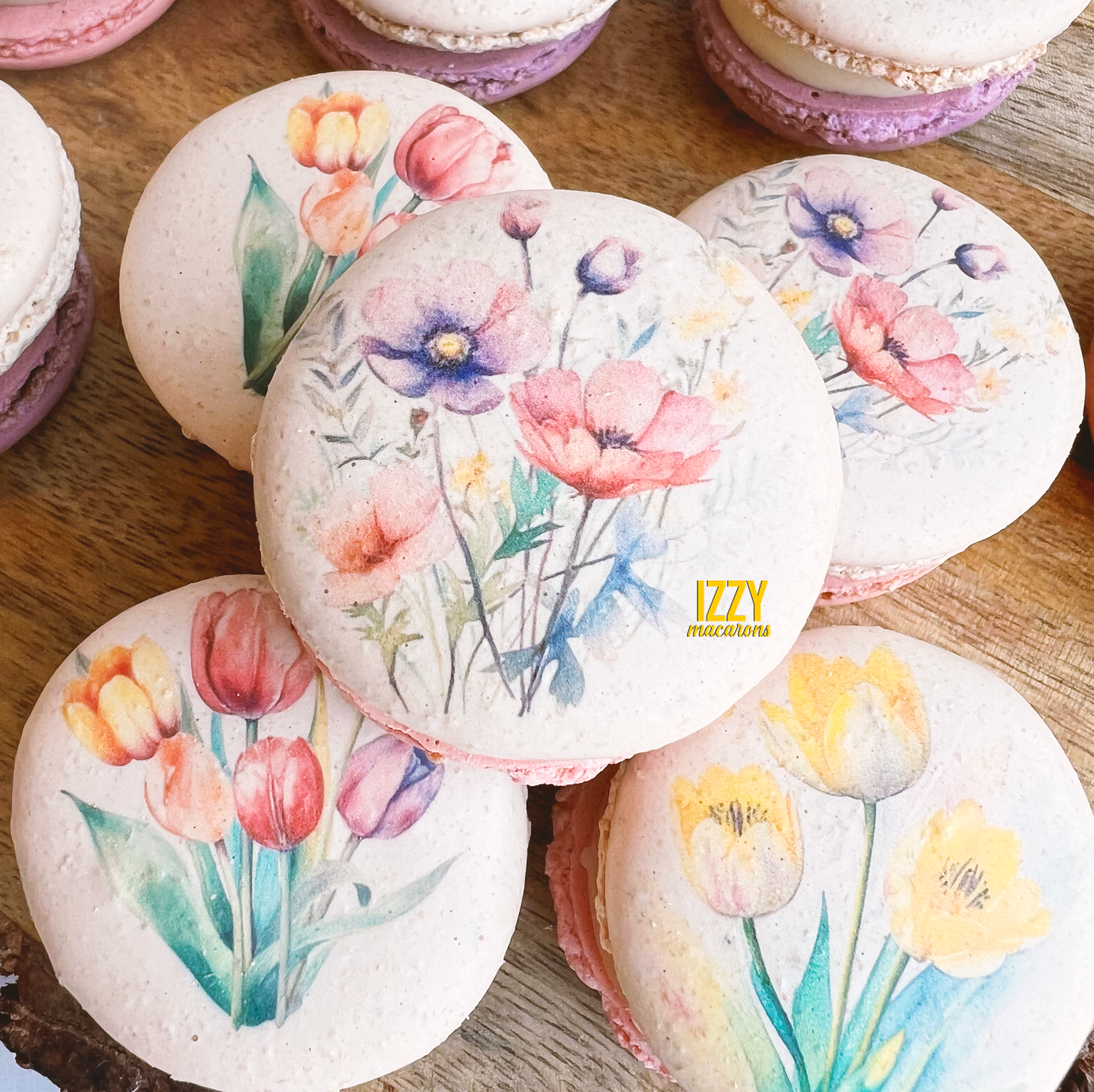 Spring Flowers Macarons