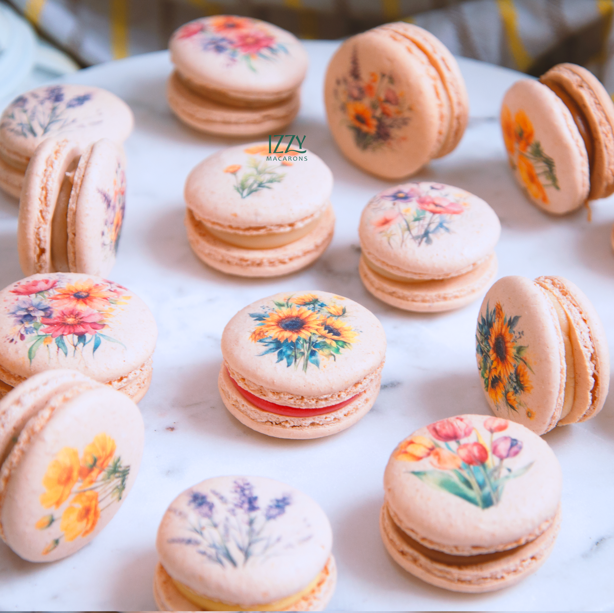 Spring Flowers Macarons