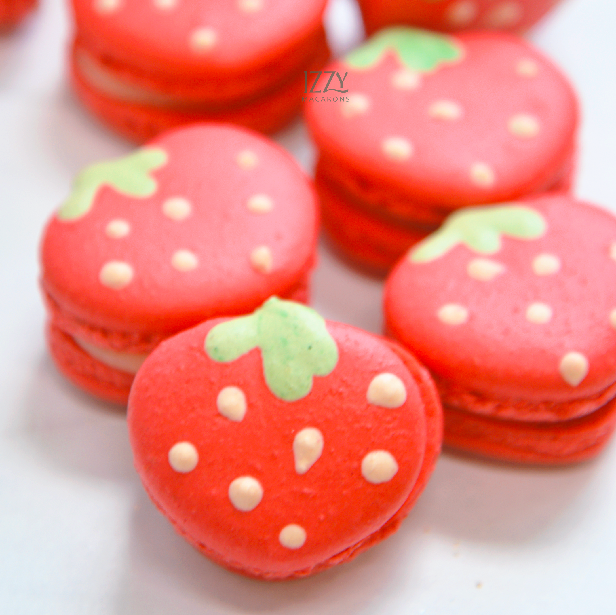 Strawberry Shaped Macarons