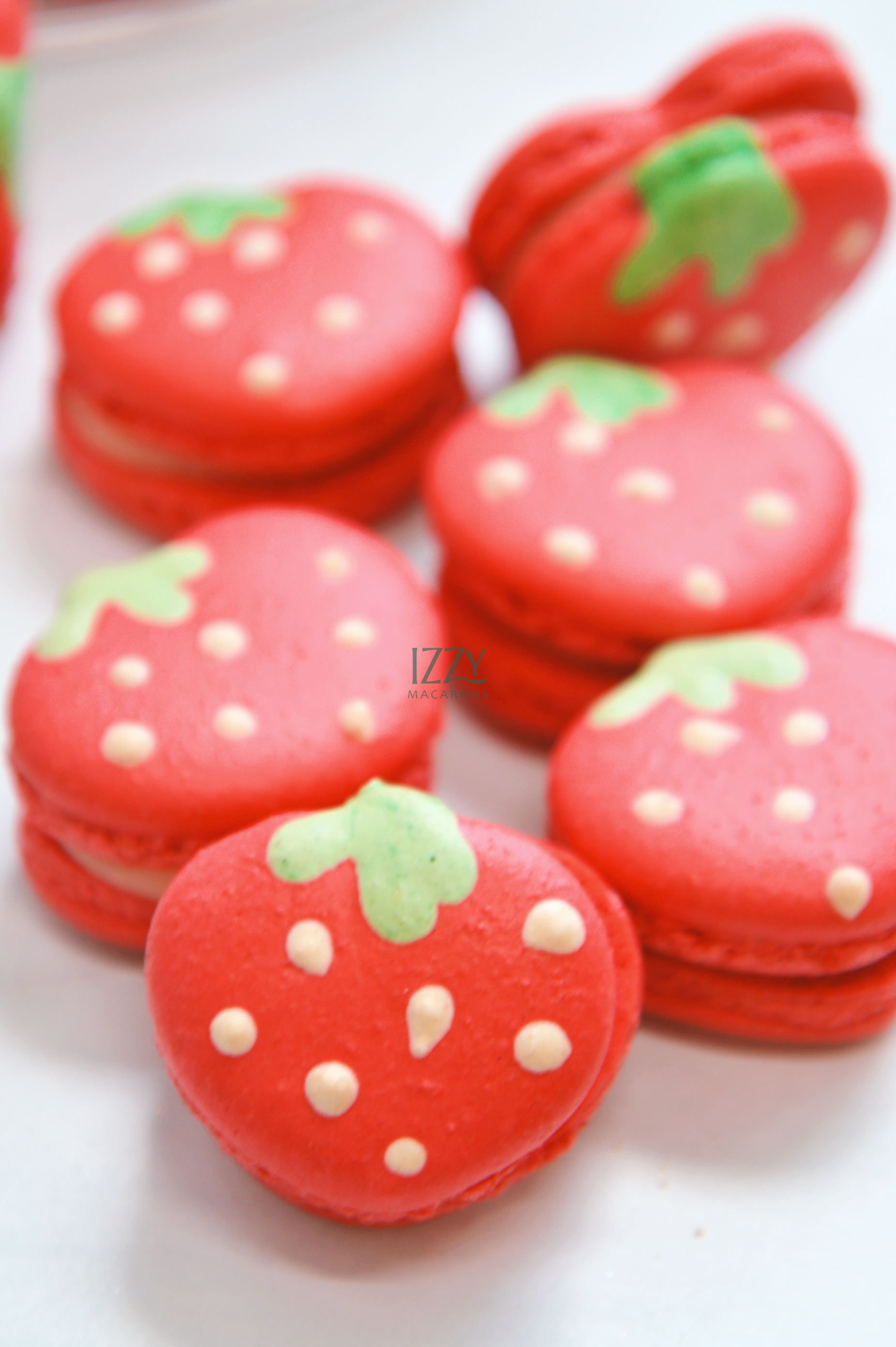 Strawberry Shaped Macarons