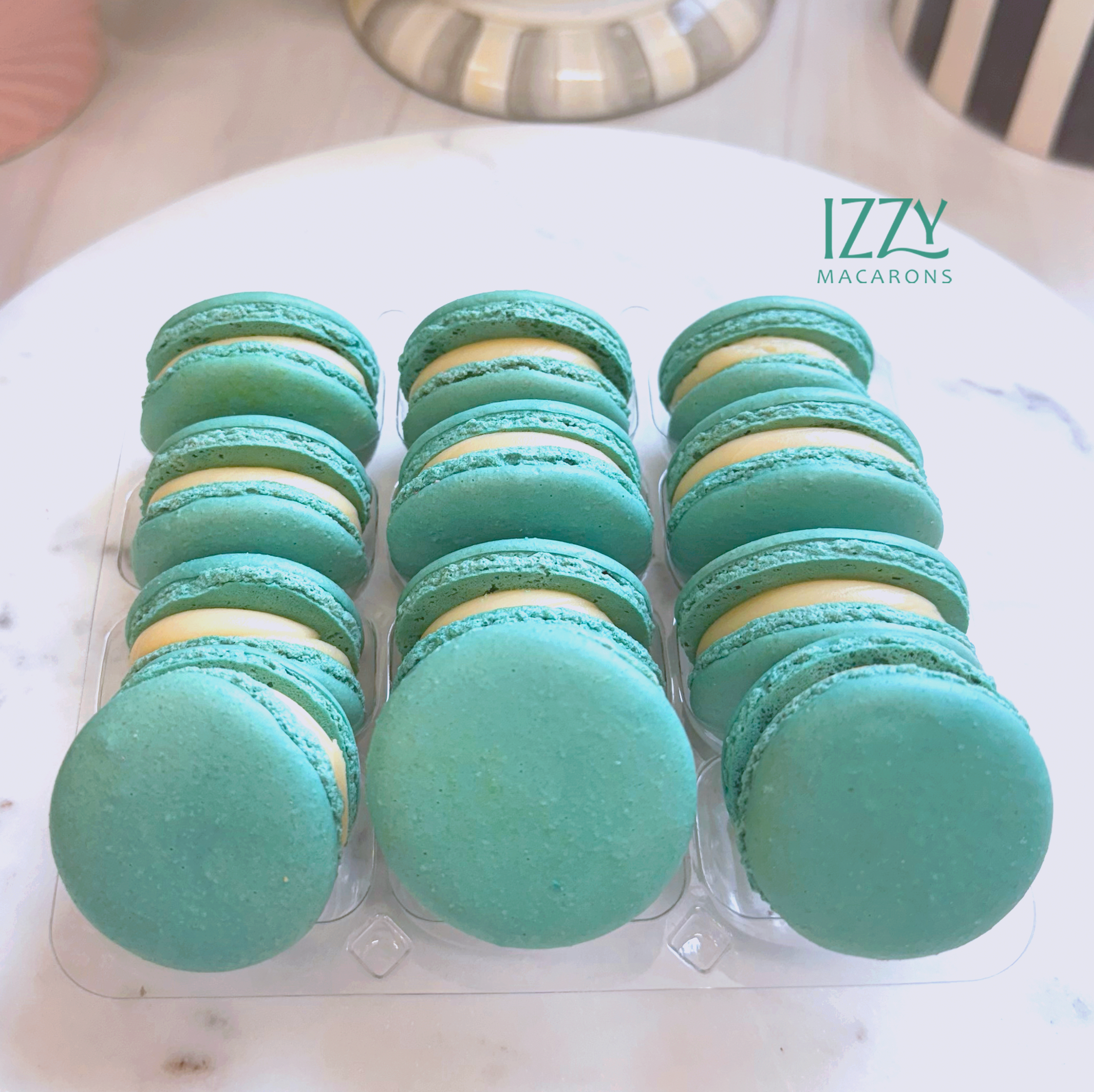 Cheesecake Light Teal - French Macarons