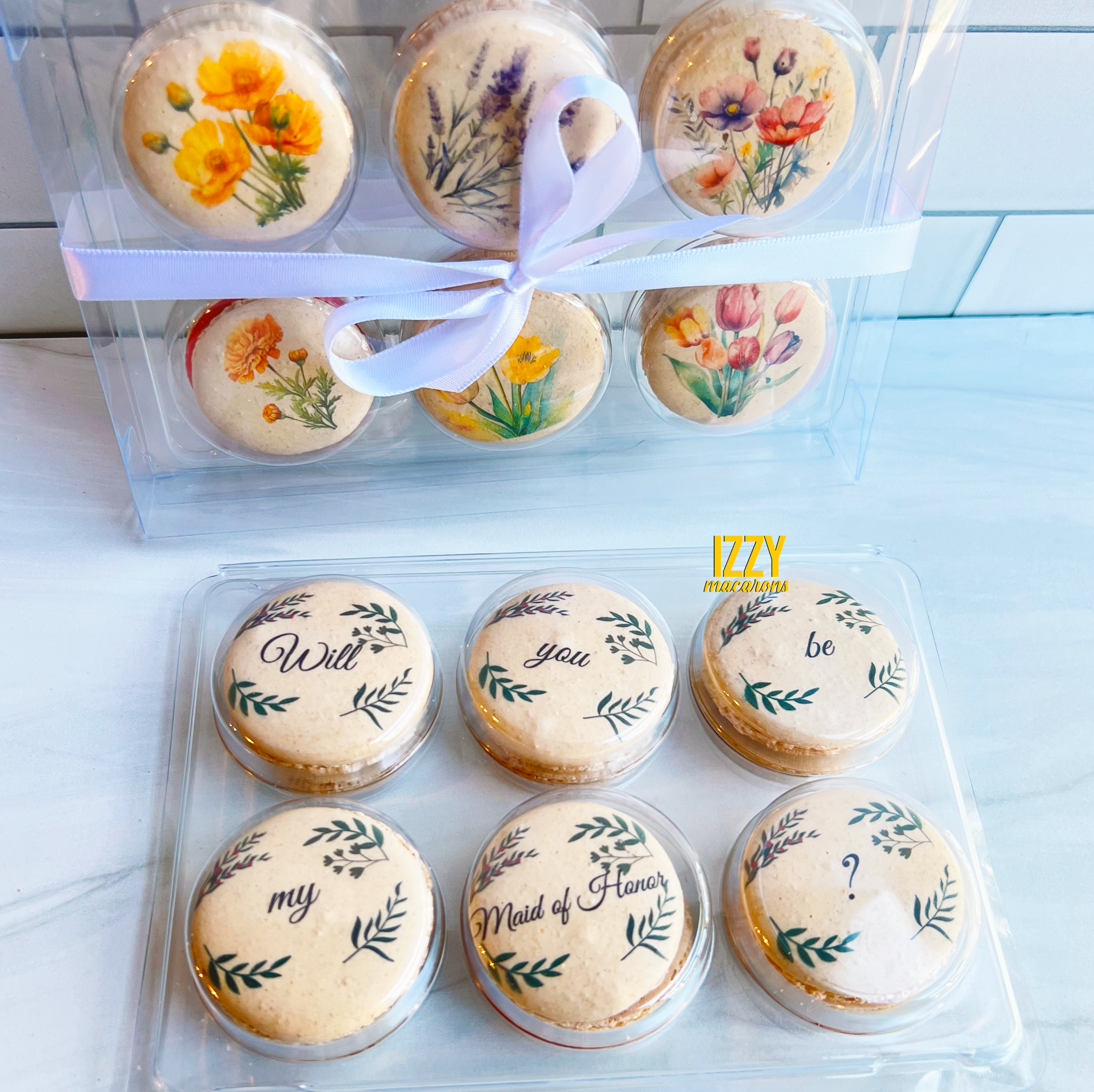 Customized Macarons - Flat Package - Add Prints