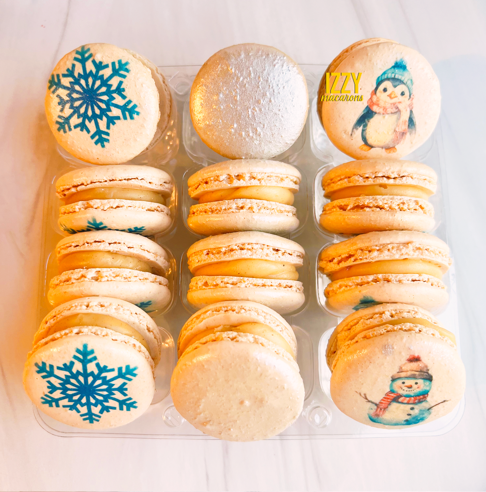 Winter Christmas Macarons