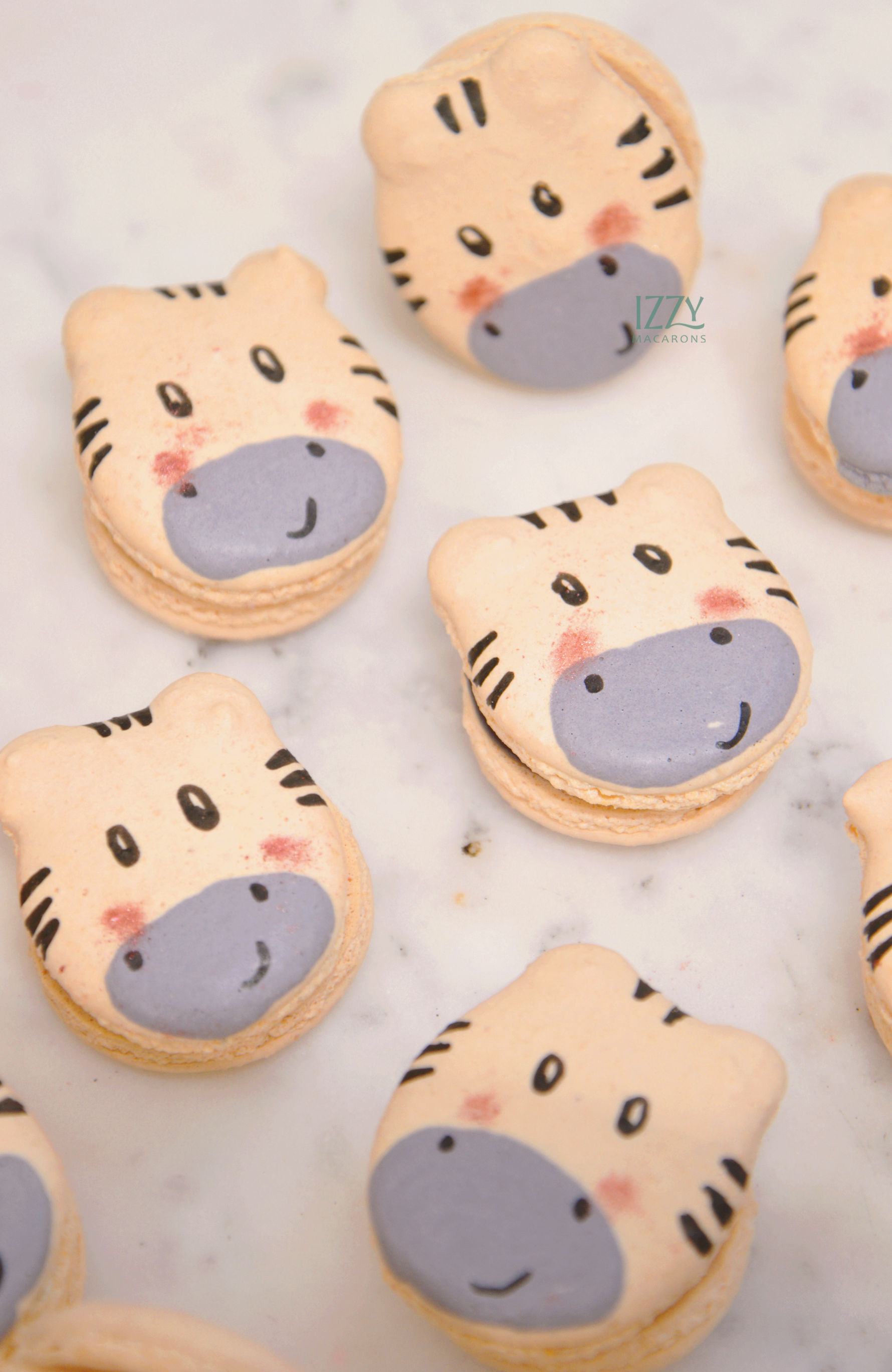 Zebra Shaped Macarons