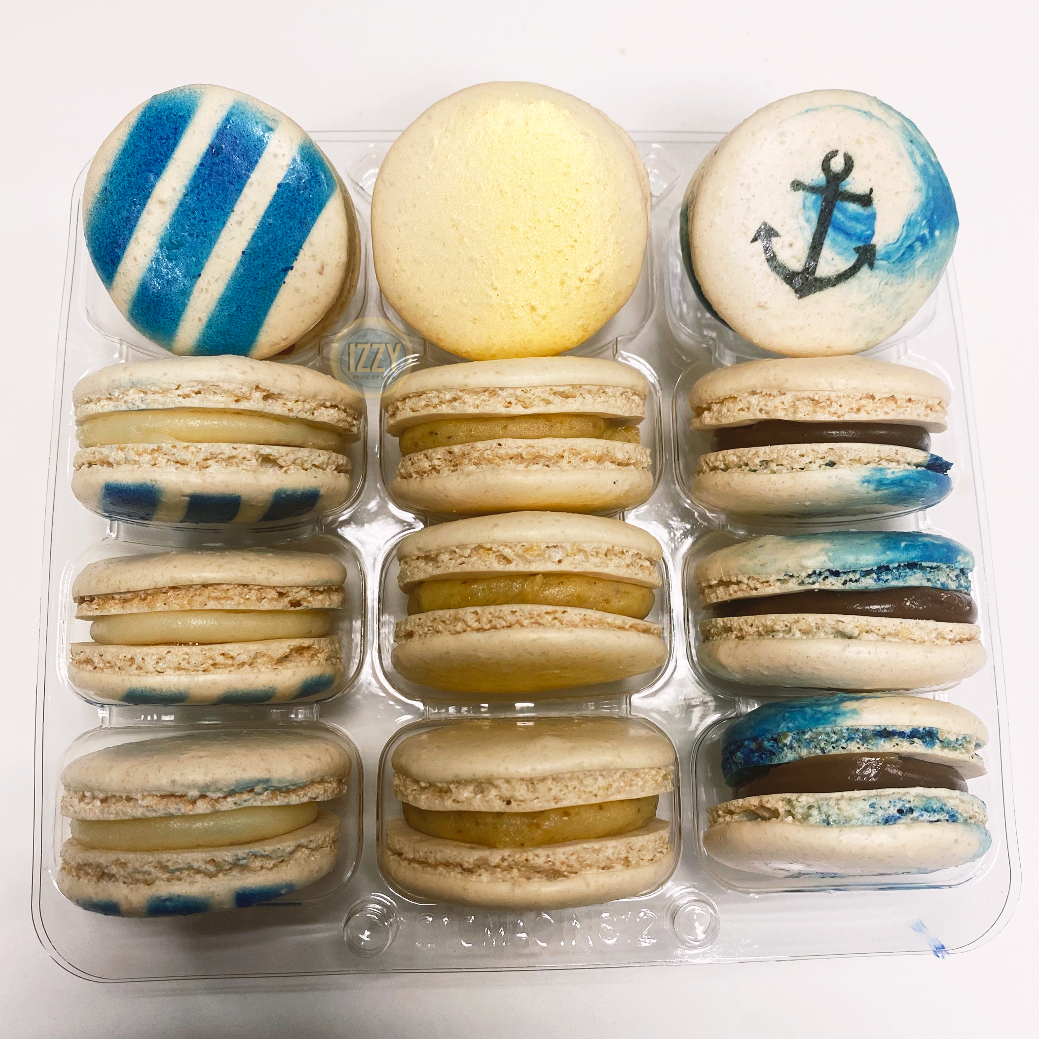 Nautical Macarons - Izzy Macarons
