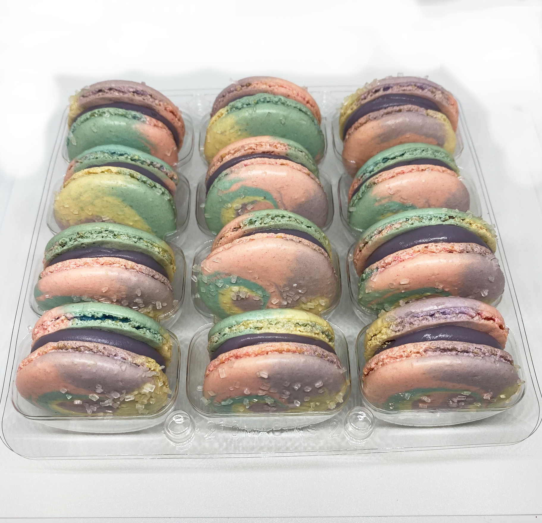 Swirl Pastel Color French Macarons - Izzy Macarons