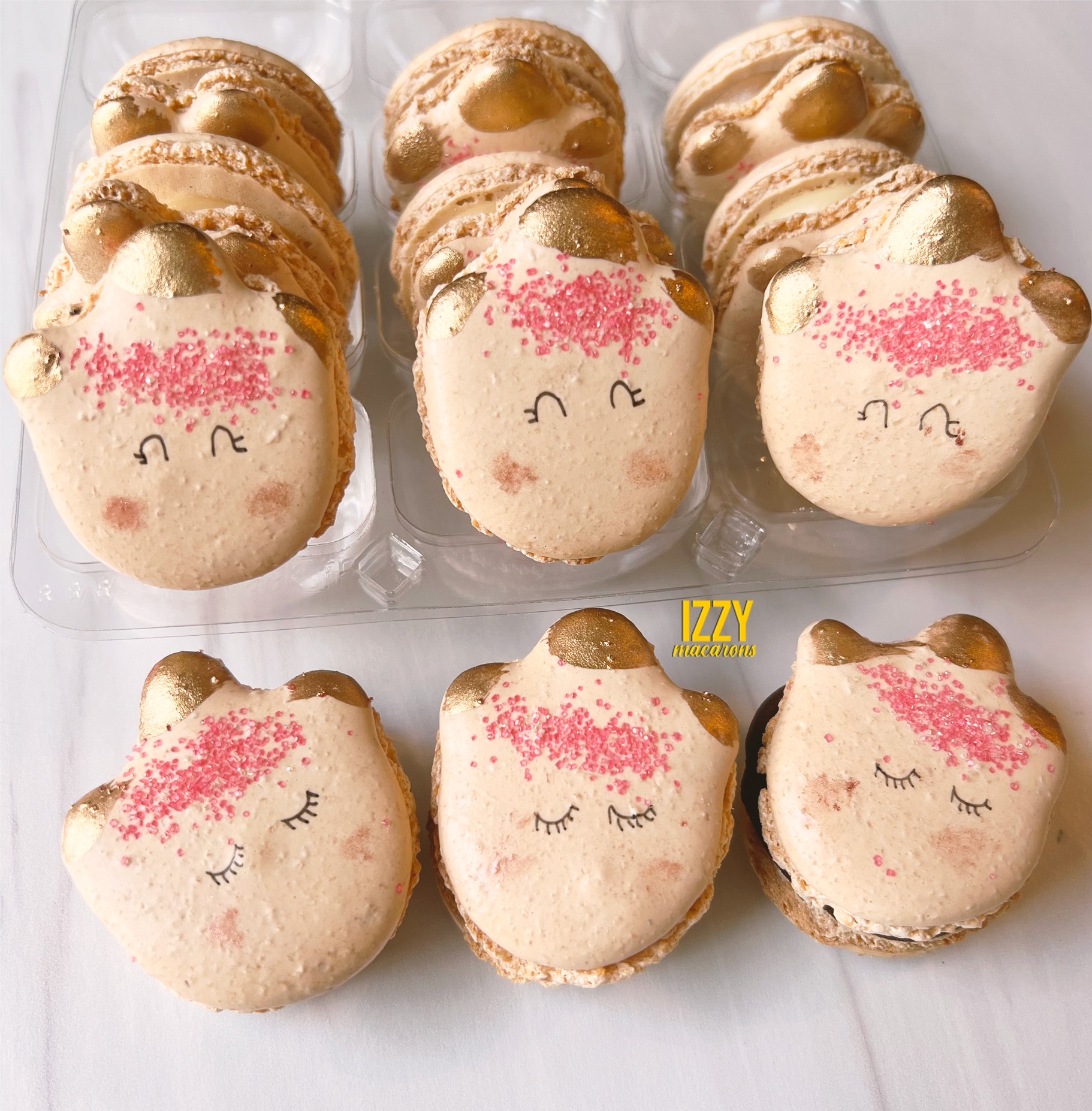 Unicorn French Macarons - Izzy Macarons