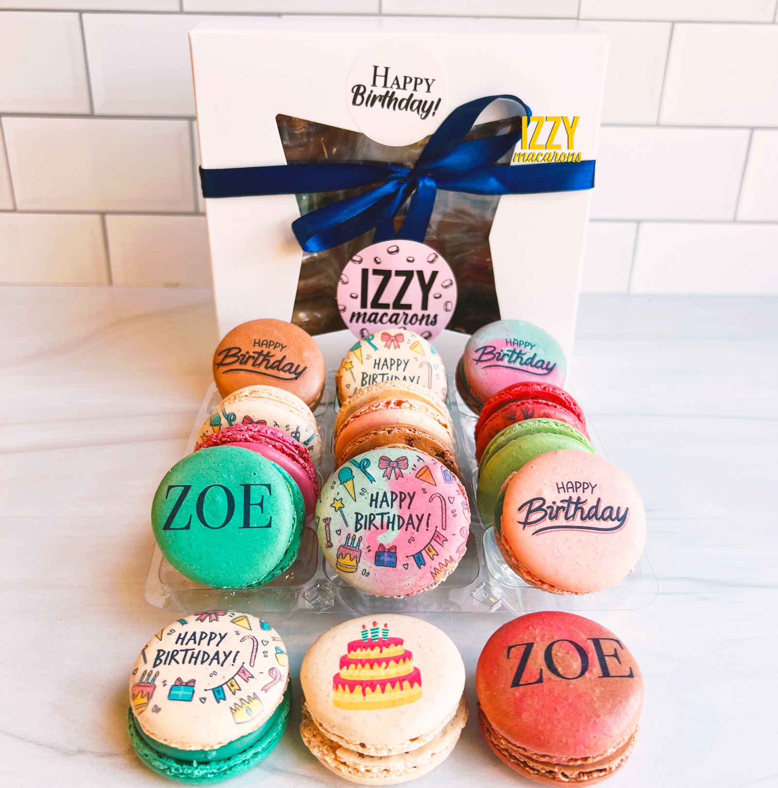 Birthday macarons