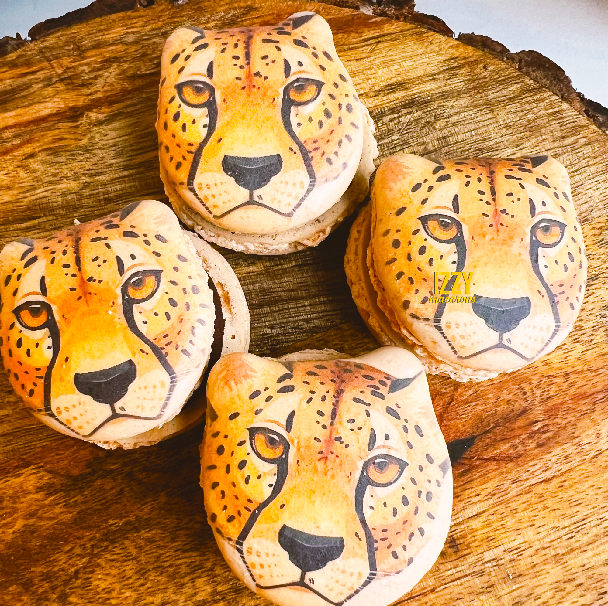 Cheetah Macarons