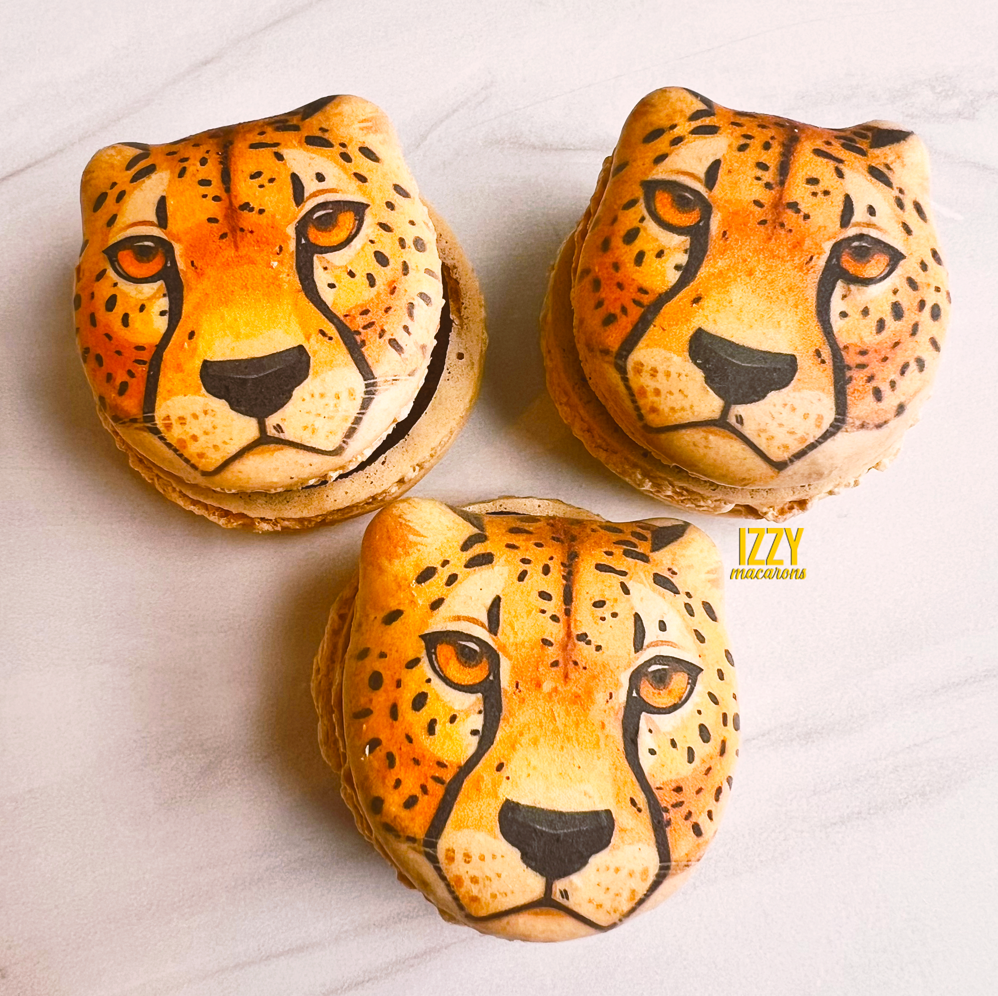 Cheetah Macarons