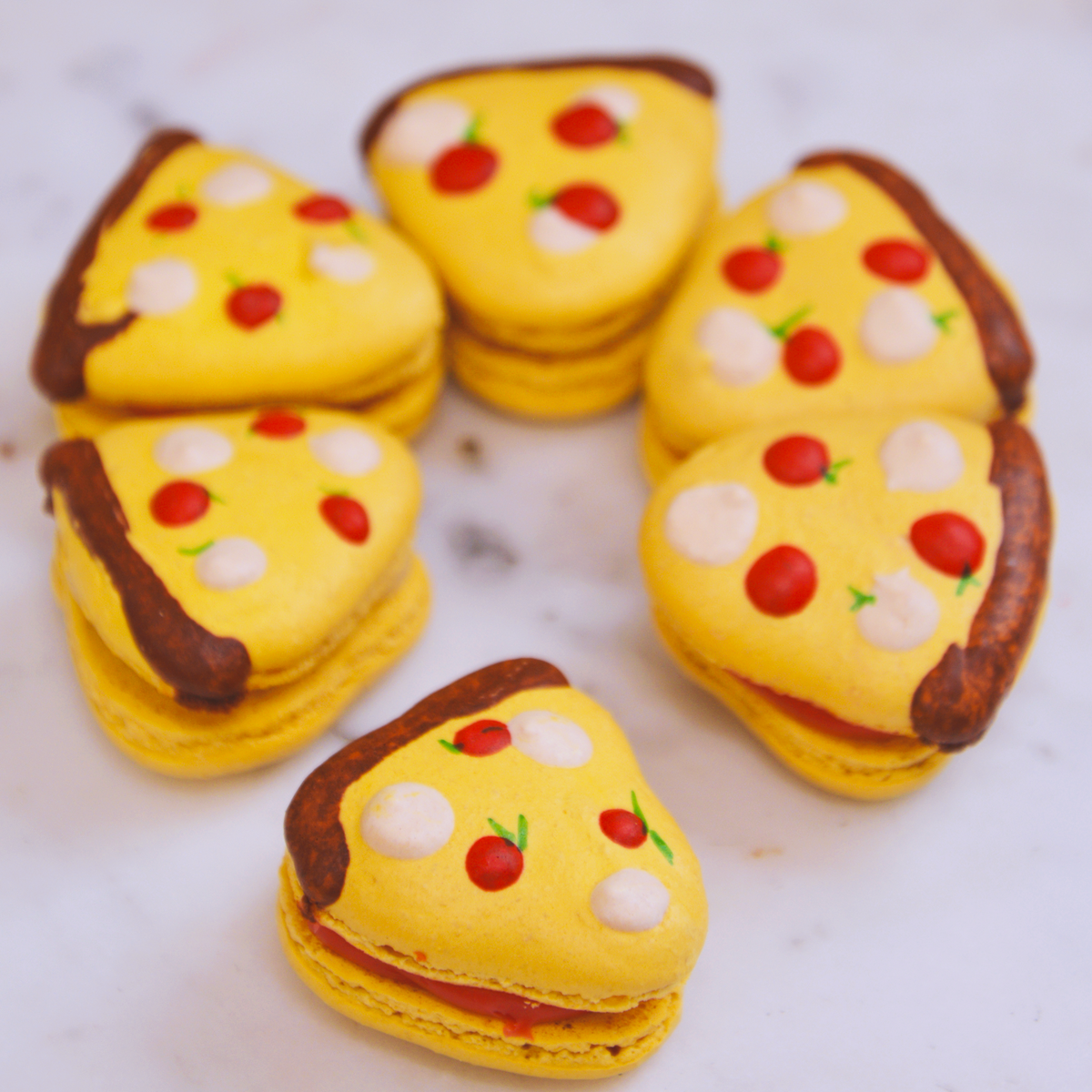Pizza Macarons – Izzy Macarons