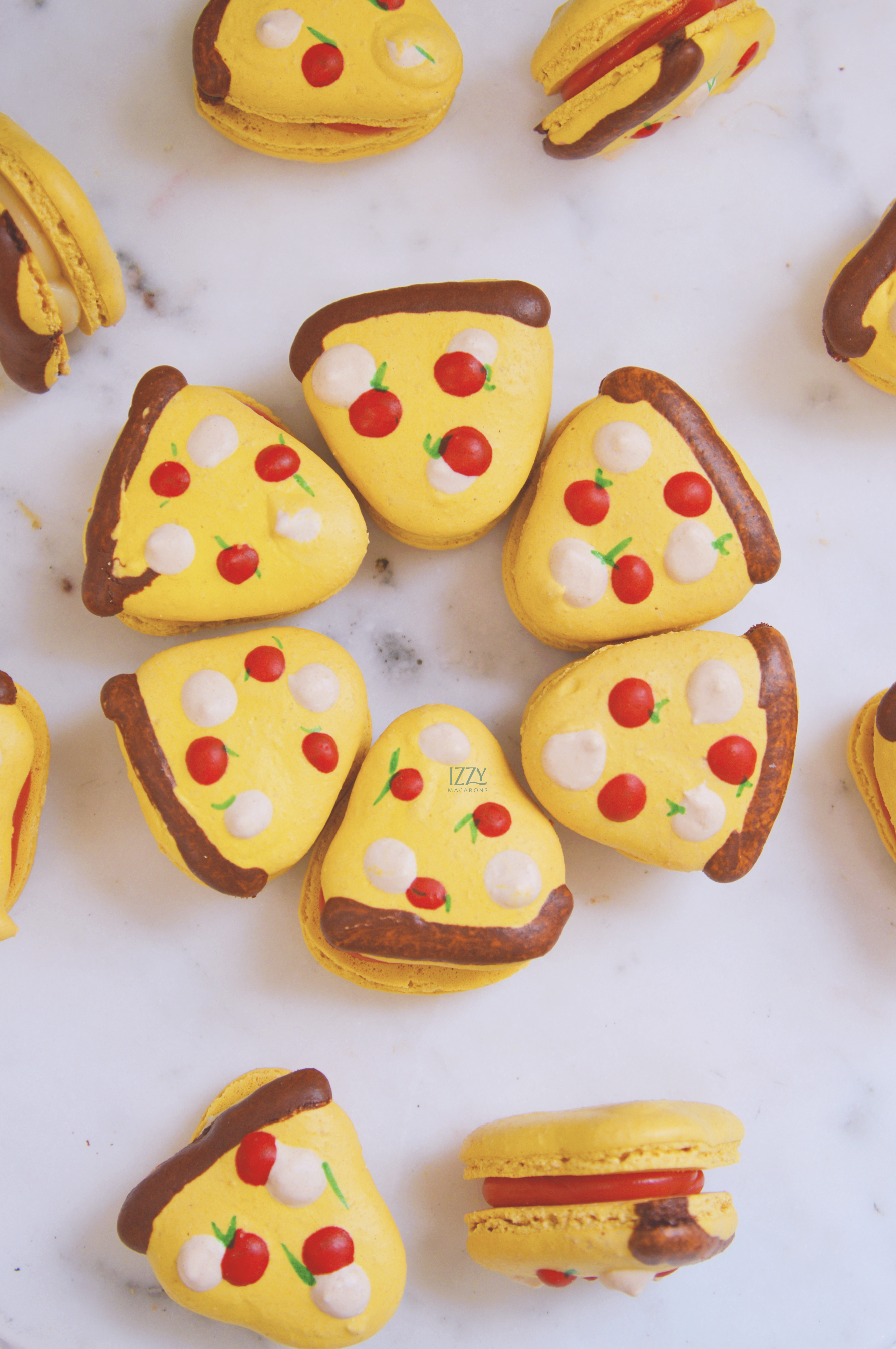 Pizza Macarons