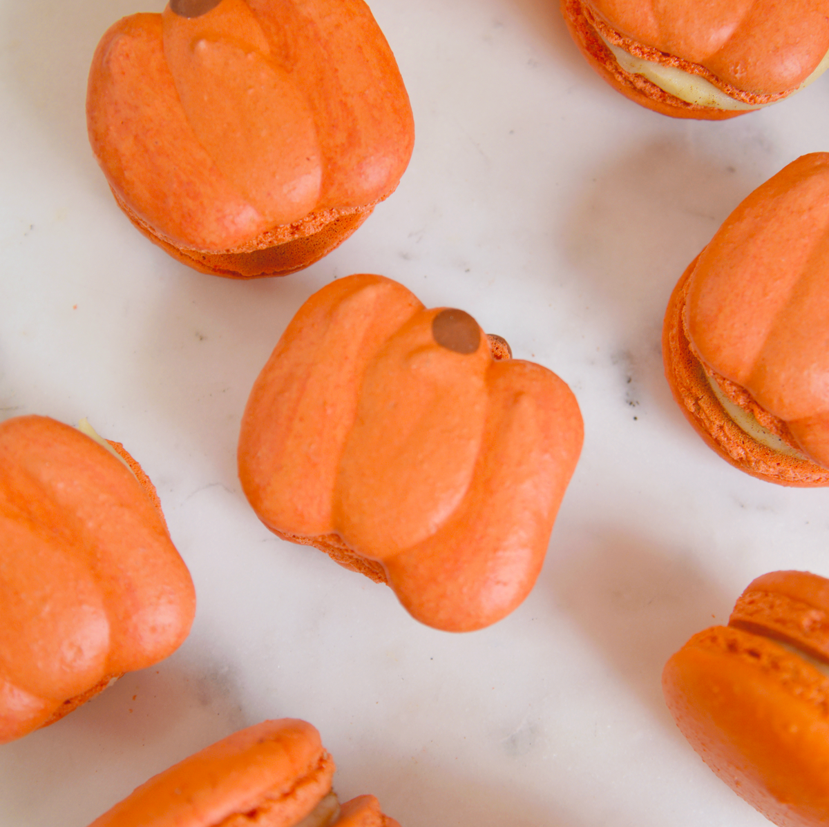Pumpkin Macarons - Pumpkin Spice Cheesecake