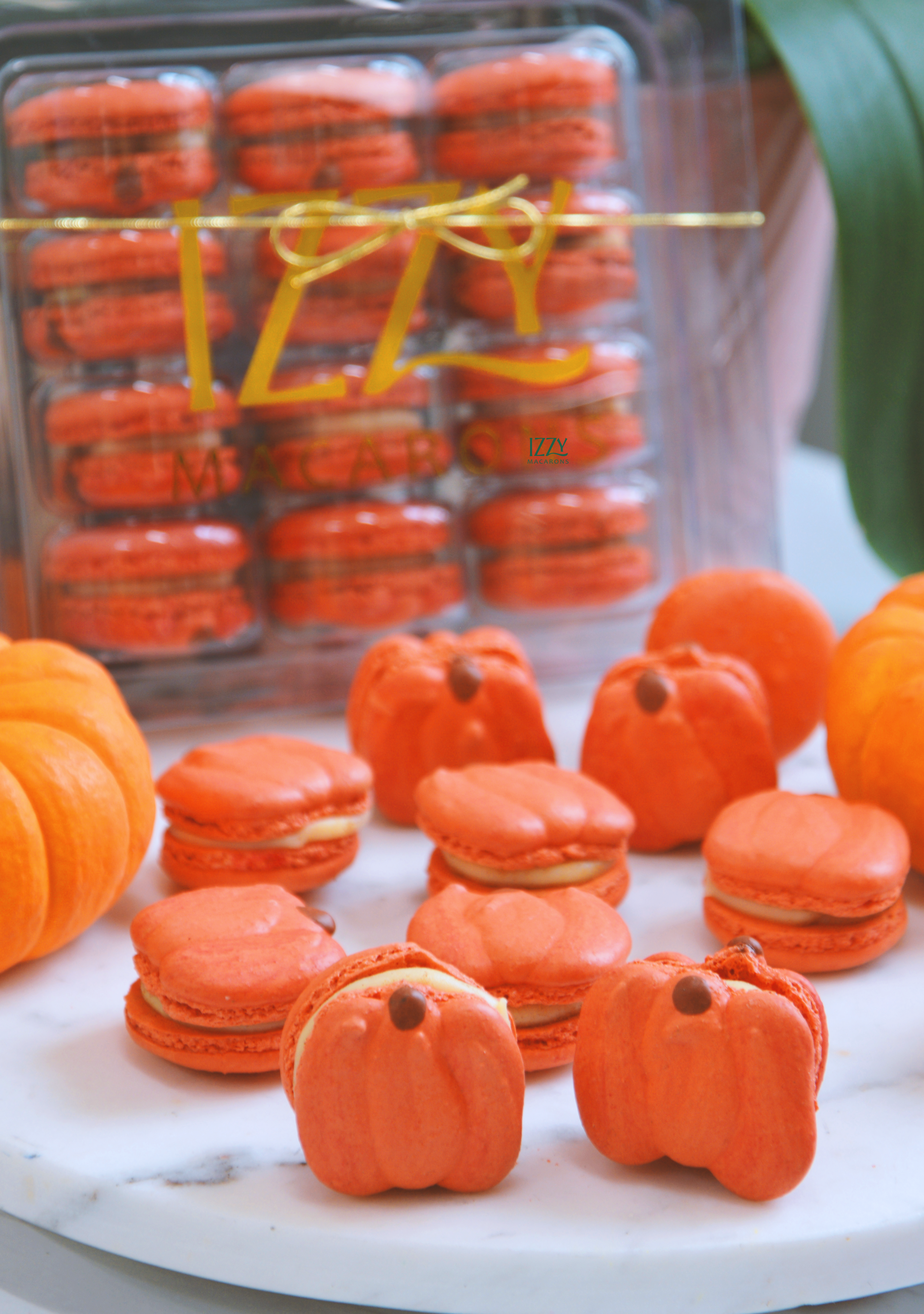 Pumpkin Macarons - Pumpkin Spice Cheesecake