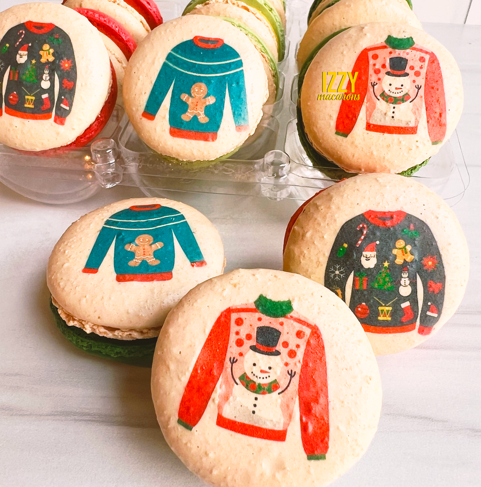 Ugly Sweater Christmas Macarons