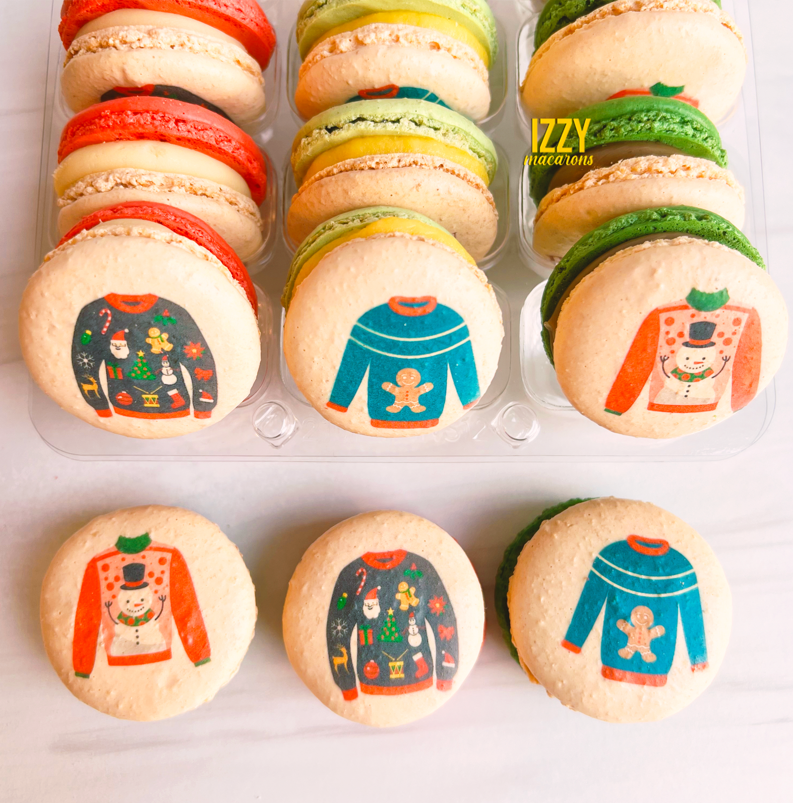 Ugly Sweater Christmas Macarons