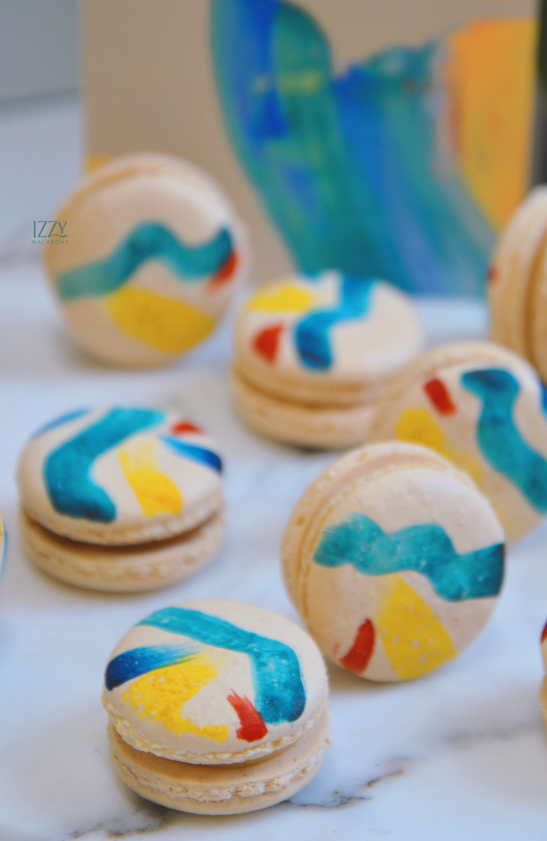 Hand Painted Macarons