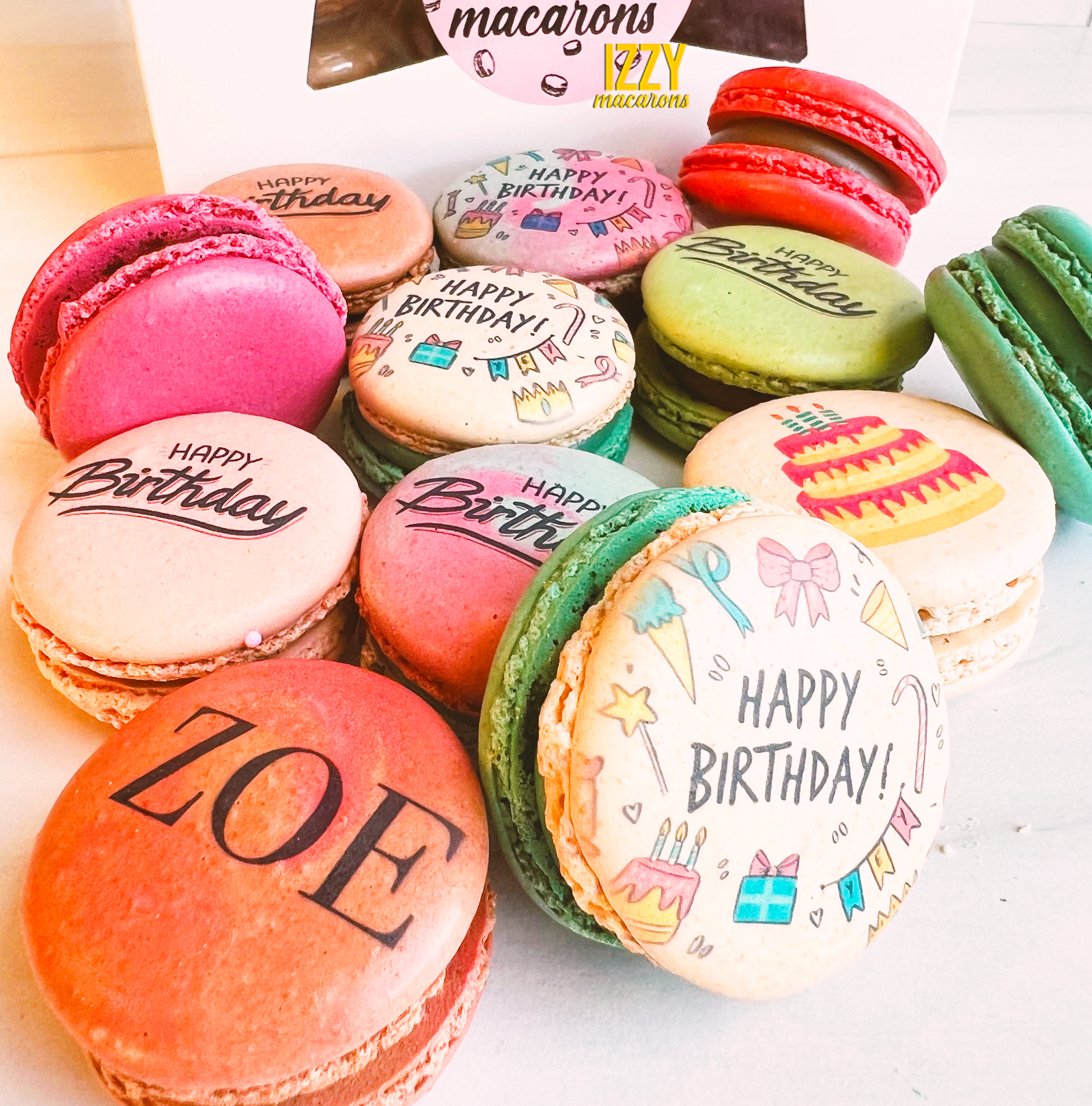 Happy Birthday - Customized French Macarons