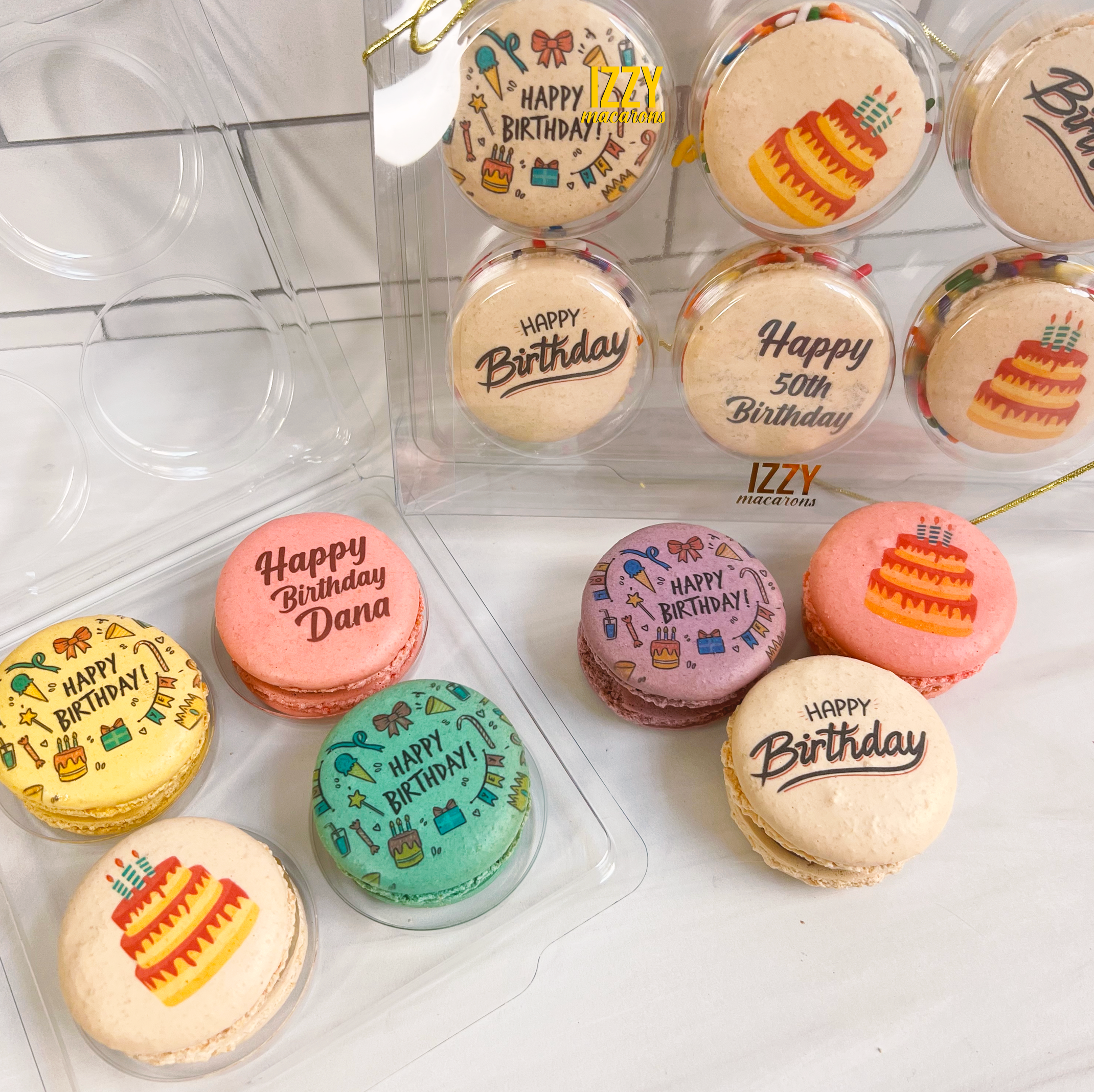 Customized Macarons - Flat Package - Add Prints