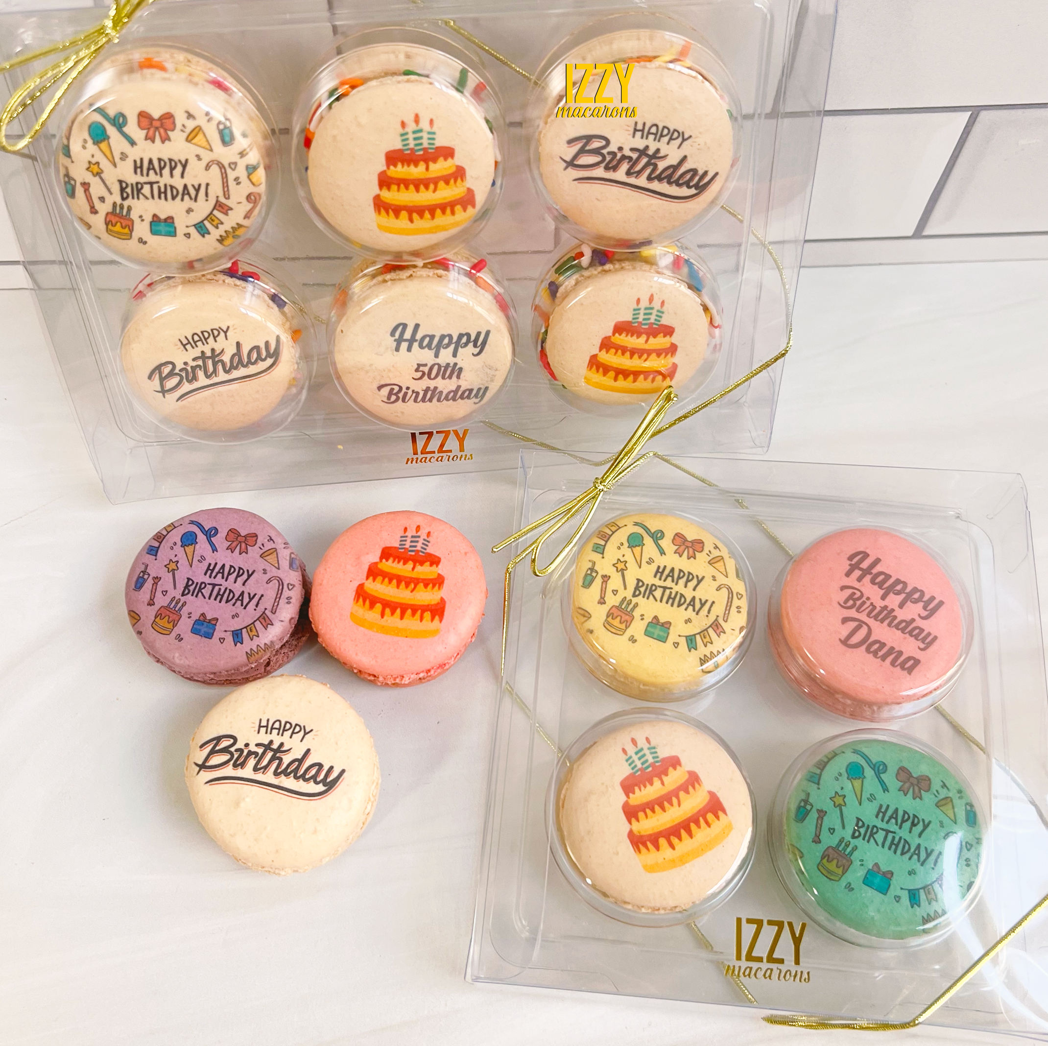 Customized Macarons - Flat Package - Add Prints