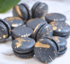 Black Macarons - With Gold Splash