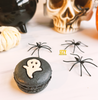 Black with Ghosts  - Halloween Macarons - Izzy Macarons