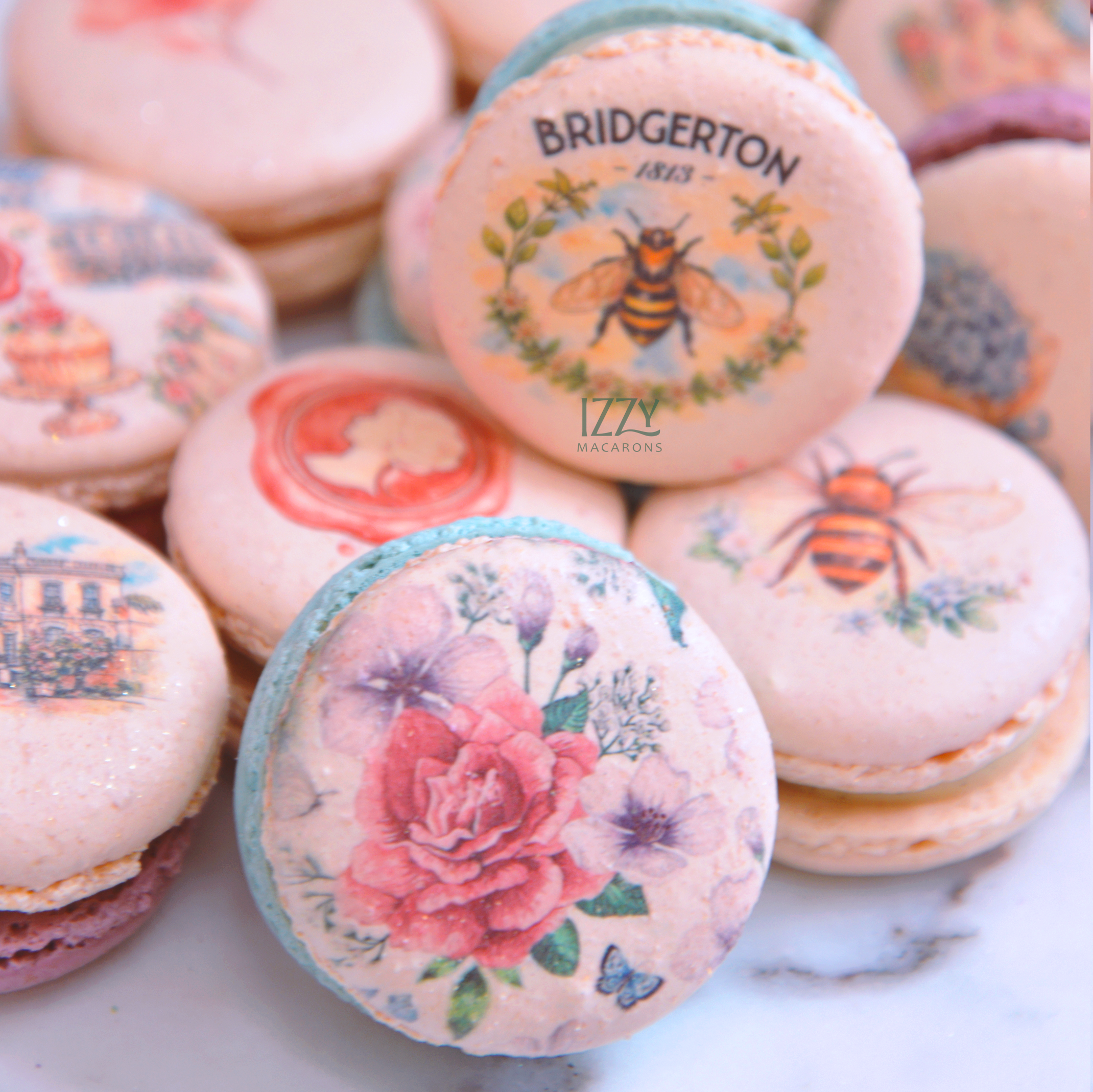 Bridgerton English Garden Macarons